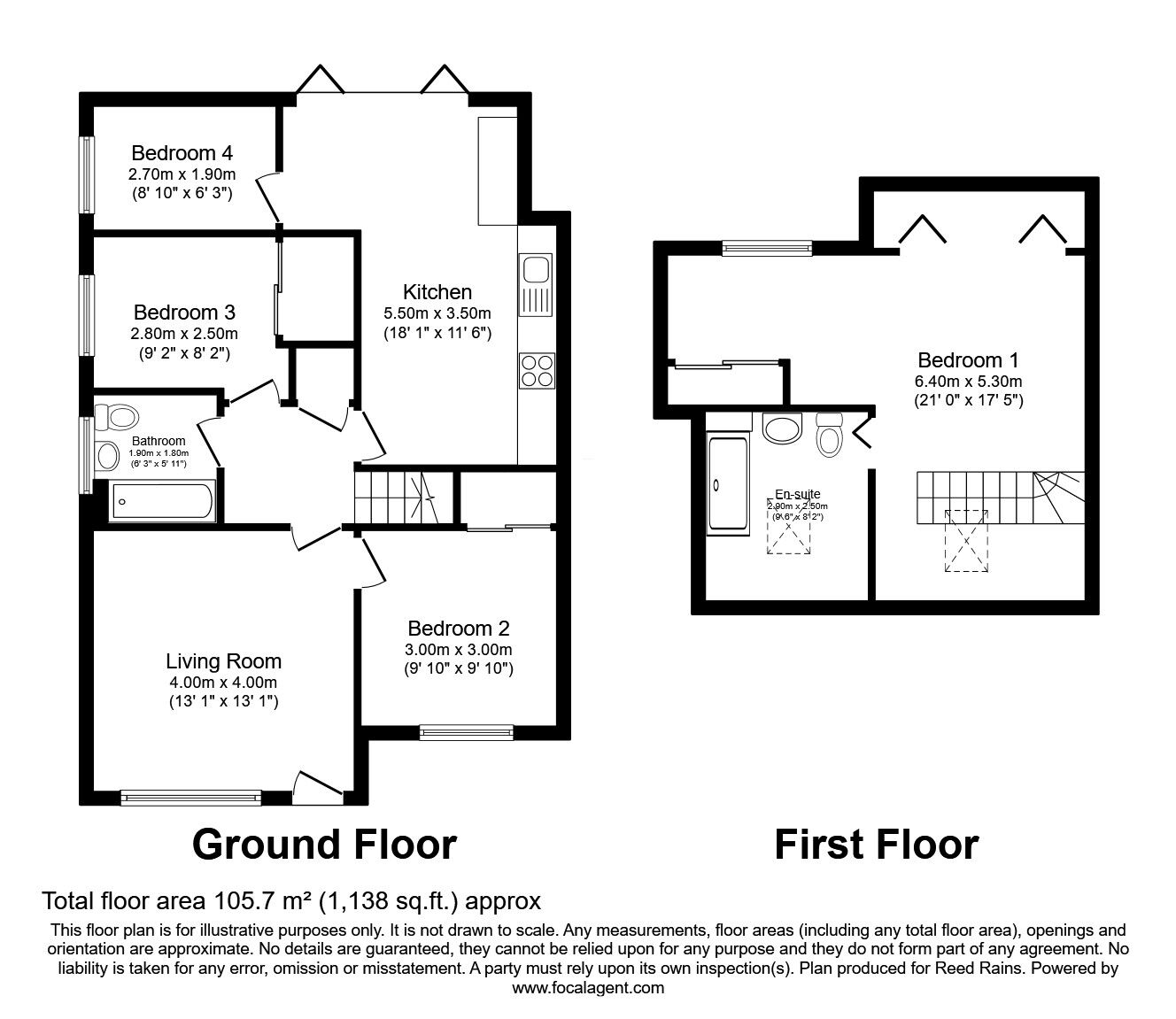 Floorplan of 4 bedroom Semi Detached Bungalow for sale, Pendas Walk, Leeds, West Yorkshire, LS15