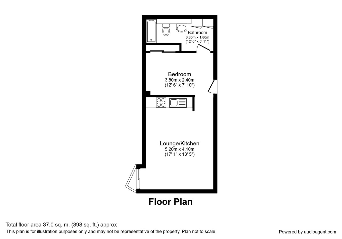 Floorplan of 1 bedroom  Flat for sale, Neptune Street, Leeds, West Yorkshire, LS9