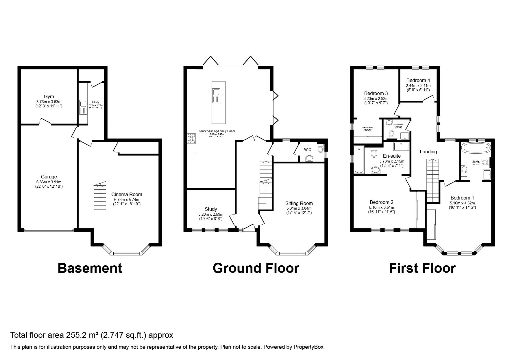 Floorplan of 4 bedroom Detached House to rent, Woodacre Crescent, Bardsey, West Yorkshire, LS17