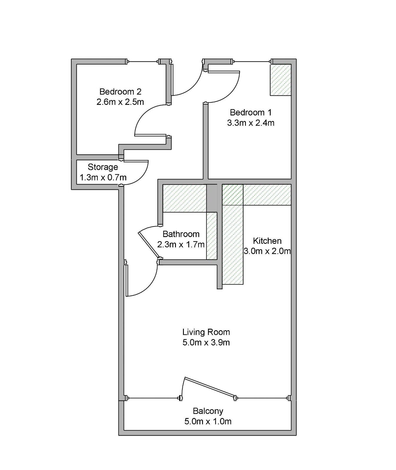 Floorplan of 2 bedroom  Flat for sale, Concord Street, Leeds, West Yorkshire, LS2