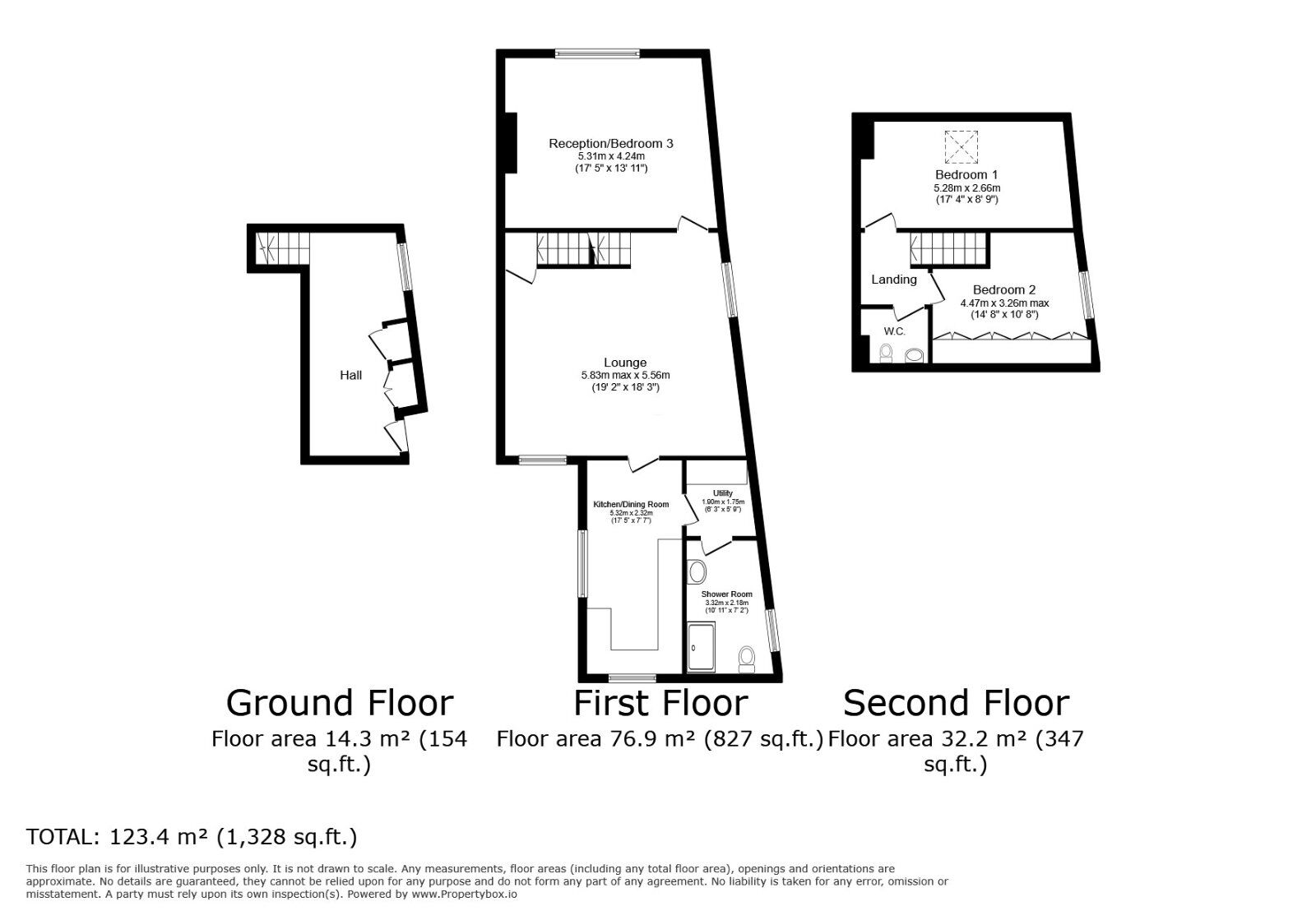 Floorplan of 3 bedroom  Flat for sale, Sandbed Lane, Leeds, West Yorkshire, LS15