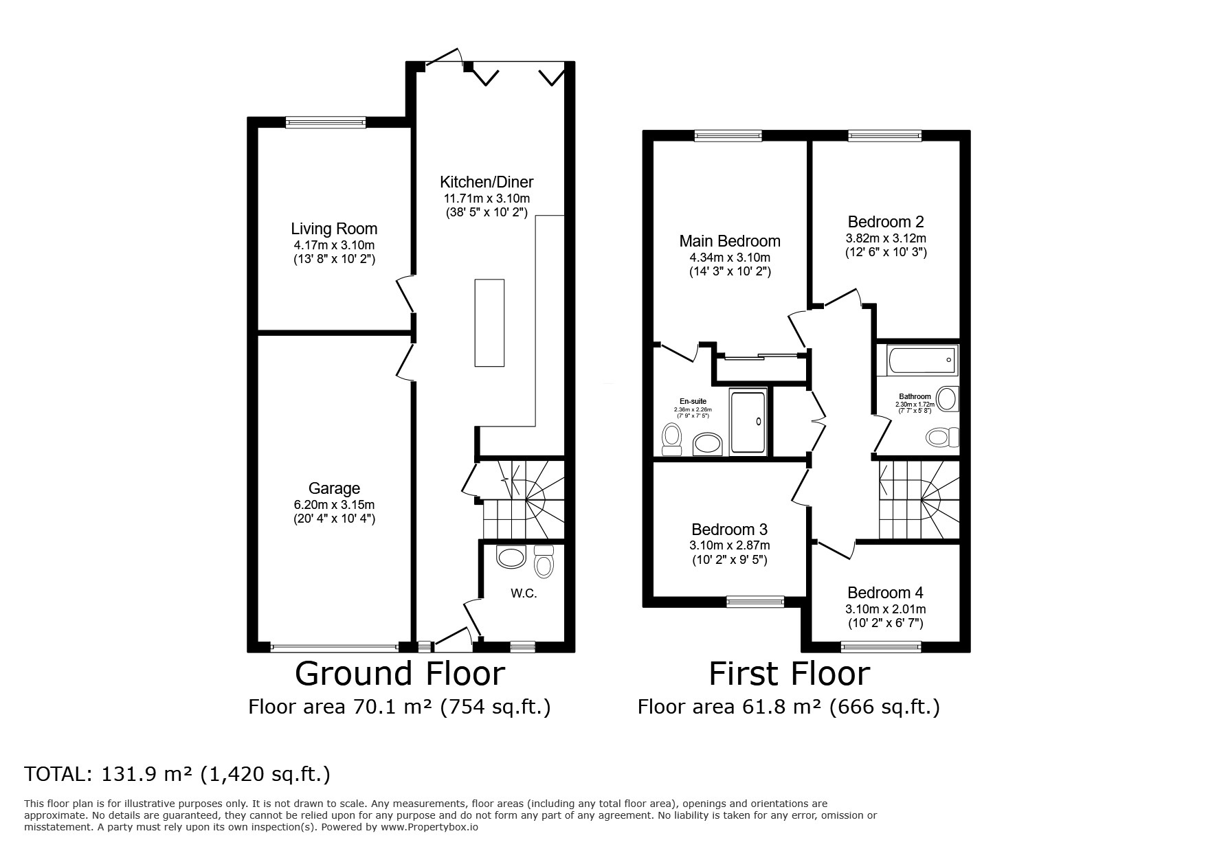 Floorplan of 4 bedroom Detached House for sale, Leicester Square, Crossgates, West Yorkshire, LS15