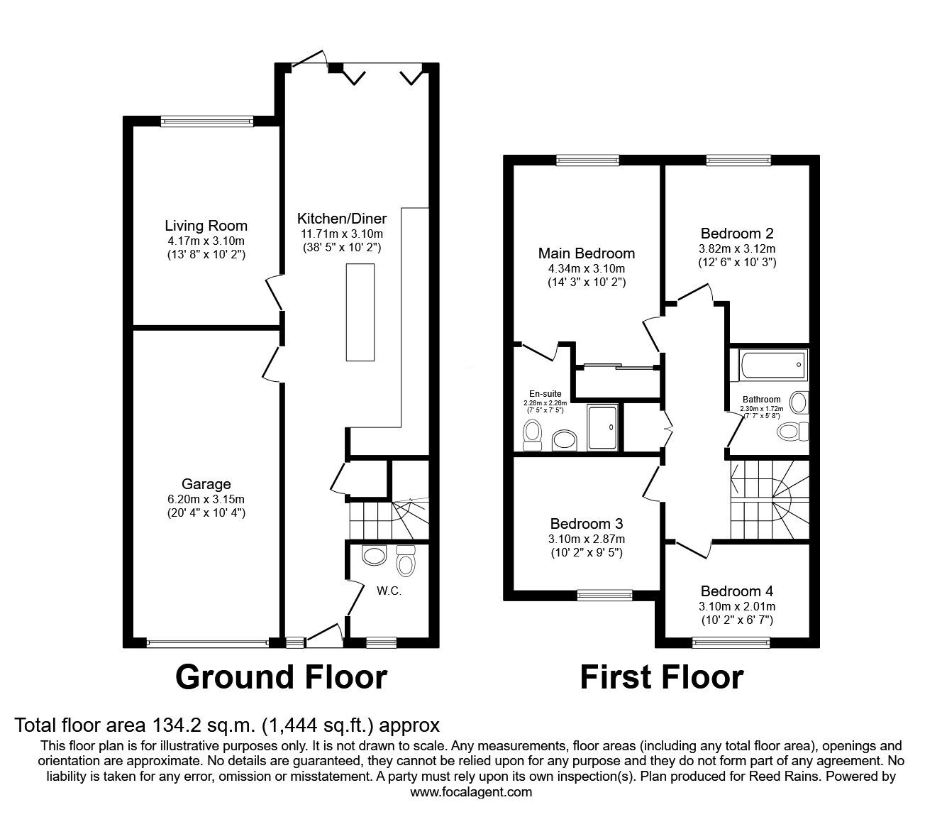 Floorplan of 4 bedroom Detached House for sale, Leicester Square, Crossgates, West Yorkshire, LS15