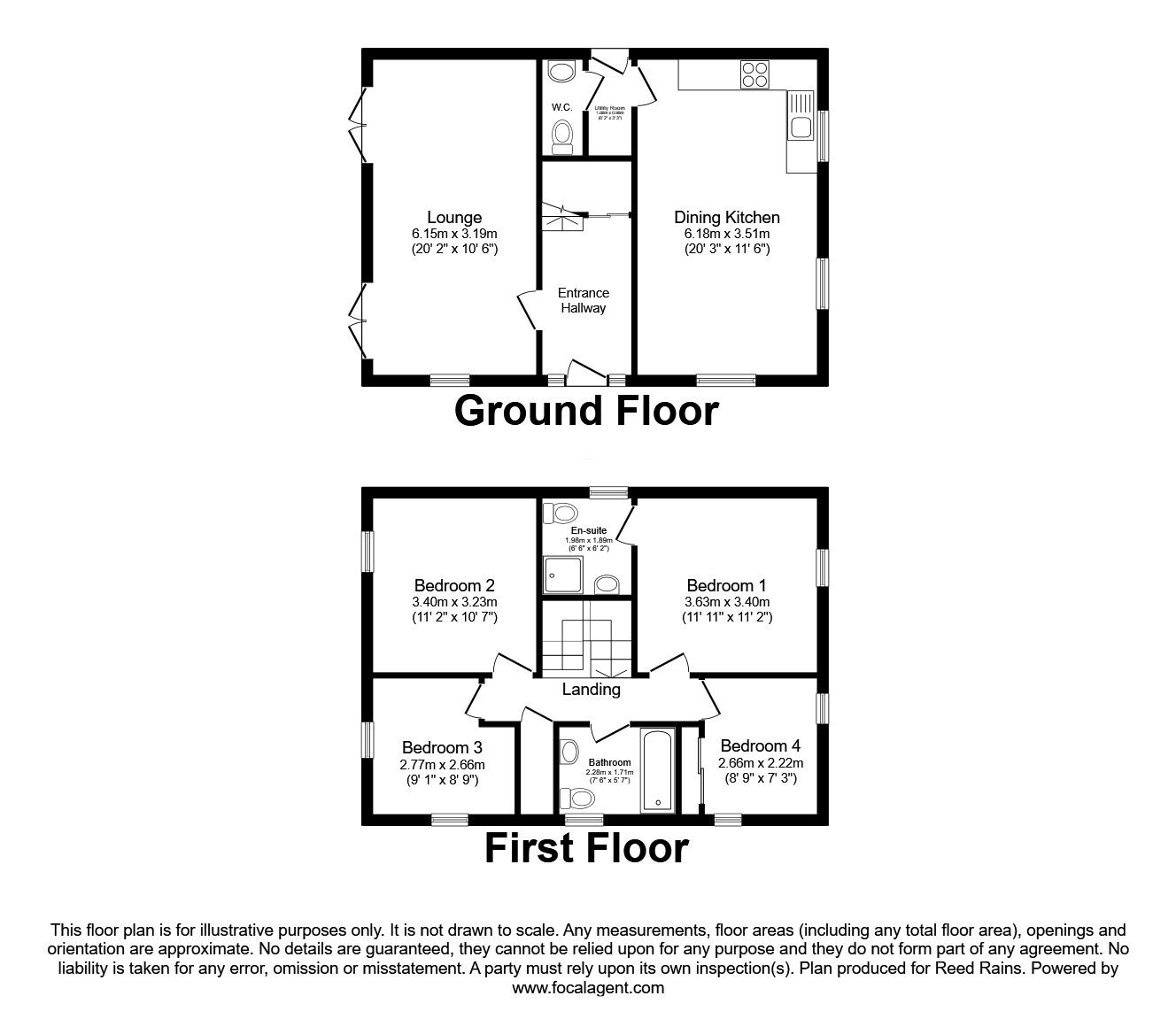 Floorplan of 4 bedroom Detached House for sale, Cardwell Road, Leeds, West Yorkshire, LS14