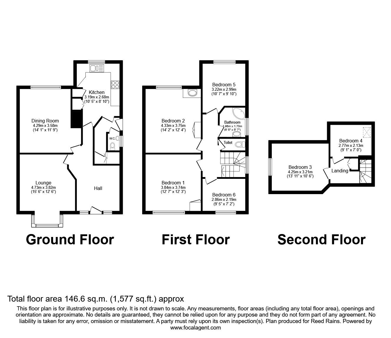 Floorplan of 6 bedroom Detached House for sale, Austhorpe Road, Leeds, West Yorkshire, LS15