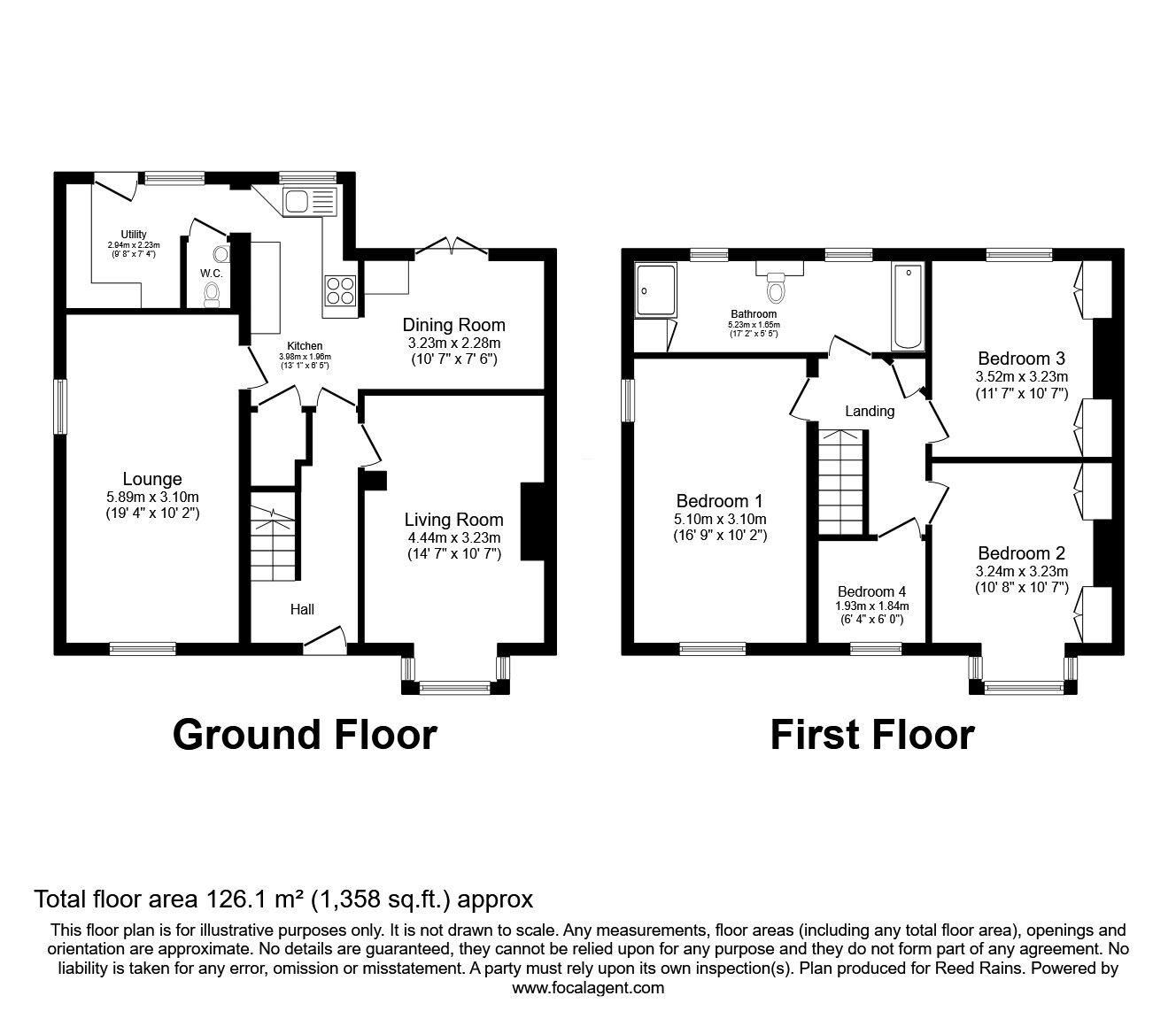 Floorplan of 4 bedroom Semi Detached House for sale, Plantation Avenue, Leeds, West Yorkshire, LS15
