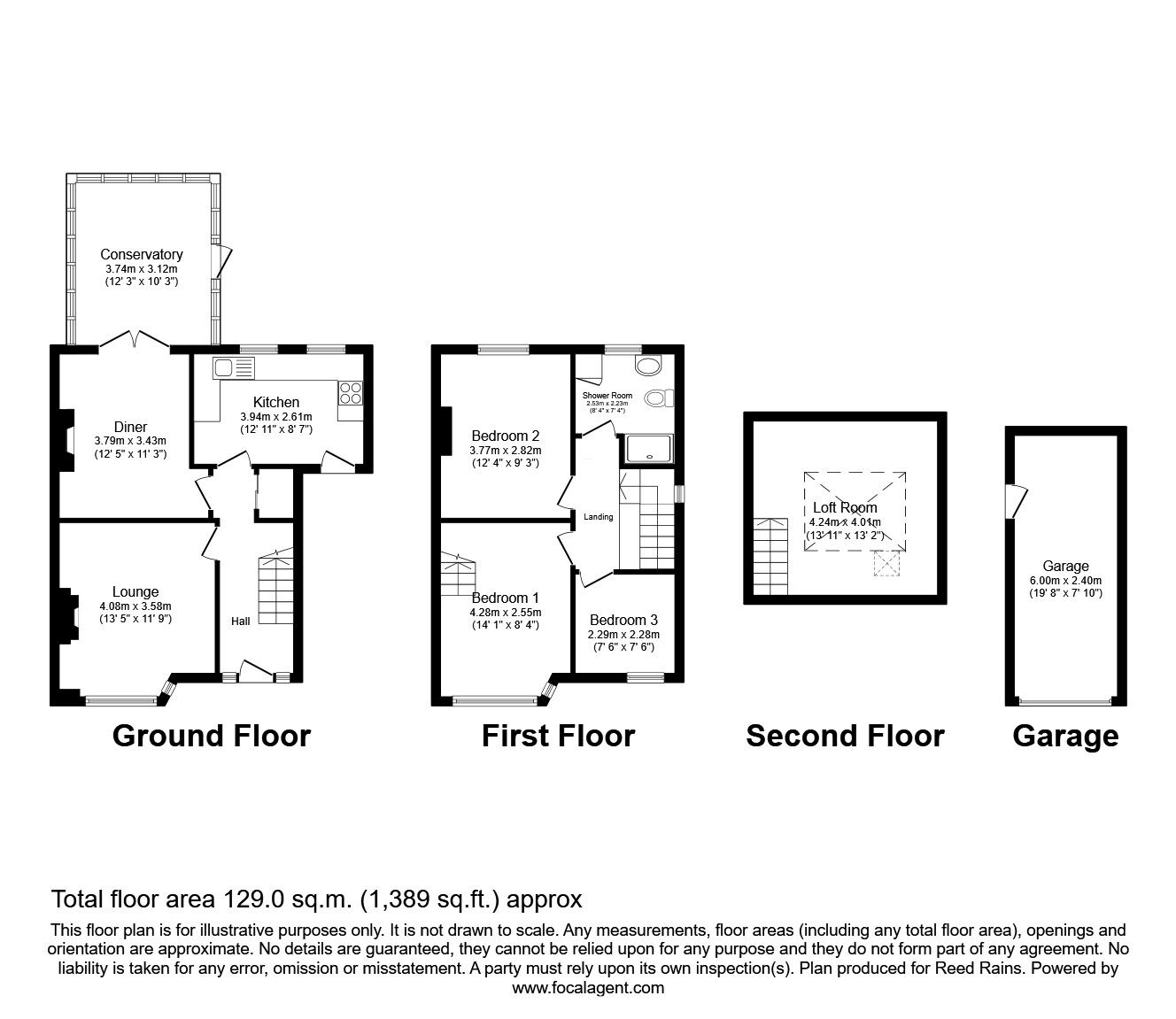 Floorplan of 3 bedroom Semi Detached House for sale, Greenway, Leeds, West Yorkshire, LS15