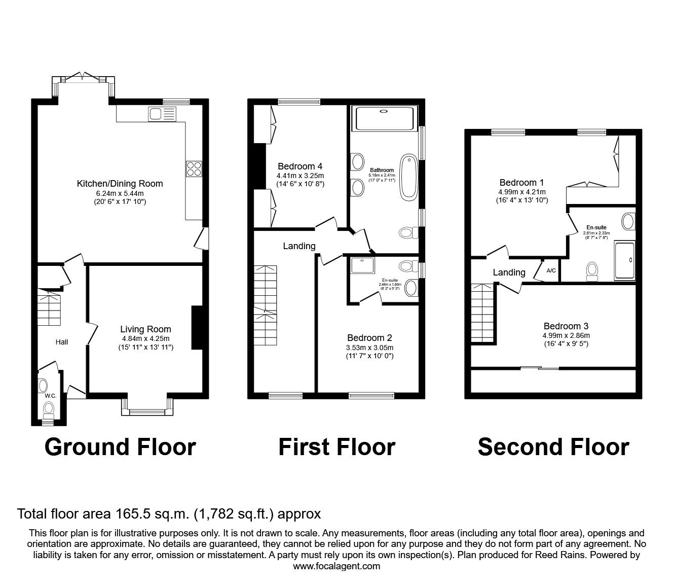 Floorplan of 4 bedroom Semi Detached House for sale, Manston Gardens, Leeds, West Yorkshire, LS15