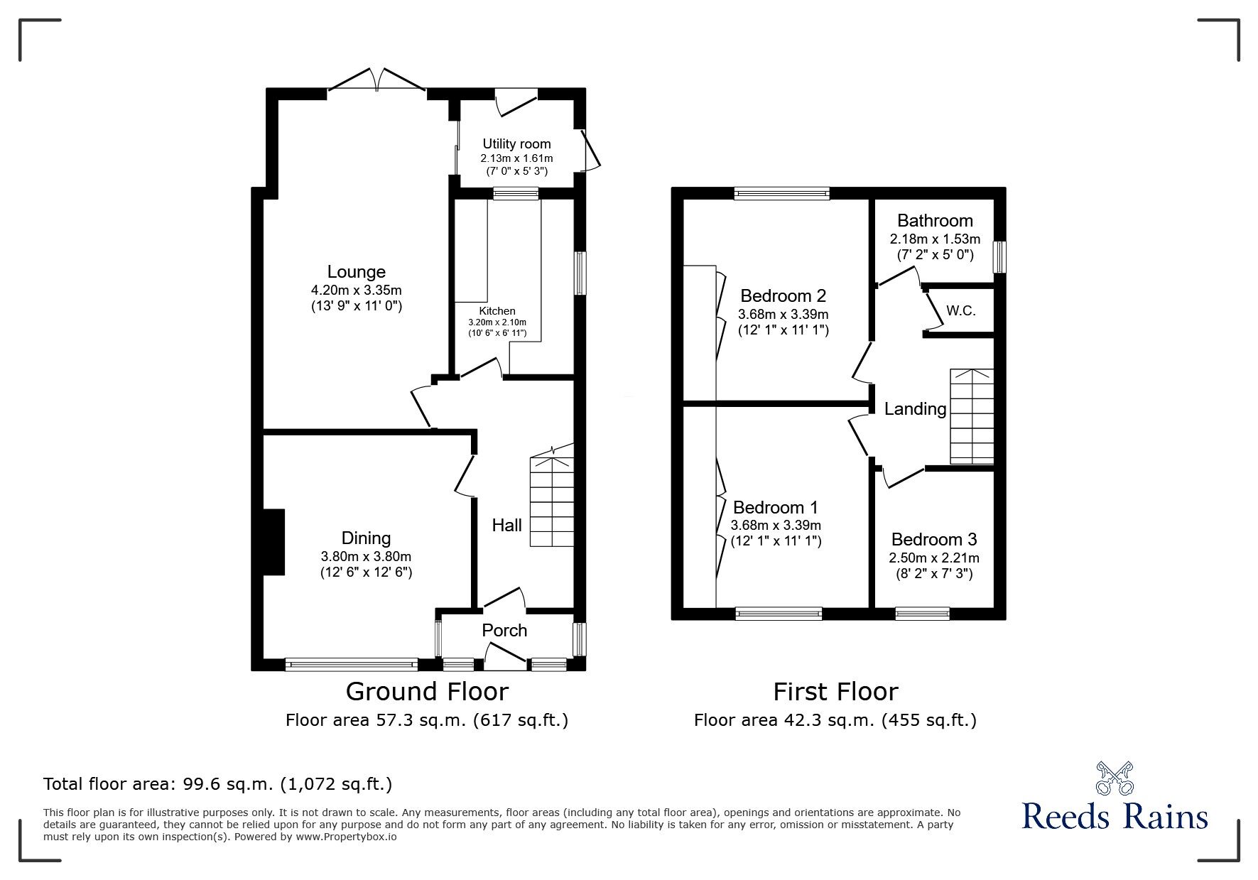 Floorplan of 3 bedroom Semi Detached House for sale, Scott Hall Road, Leeds, West Yorkshire, LS7