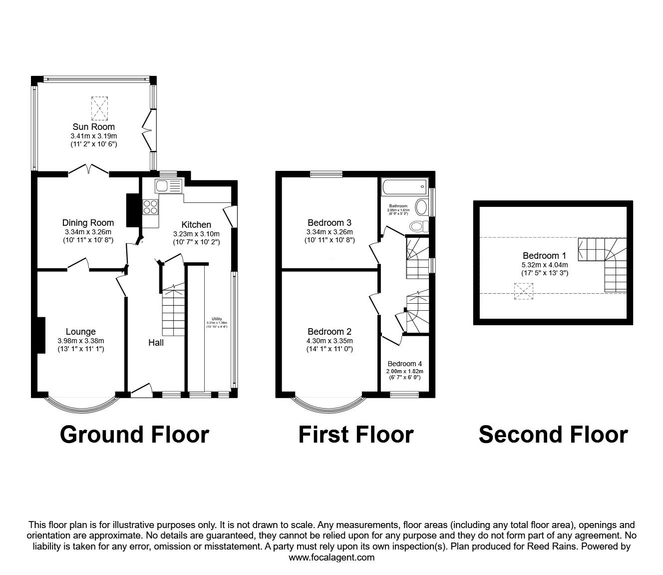 Floorplan of 3 bedroom Semi Detached House for sale, Barrowby Avenue, Leeds, West Yorkshire, LS15