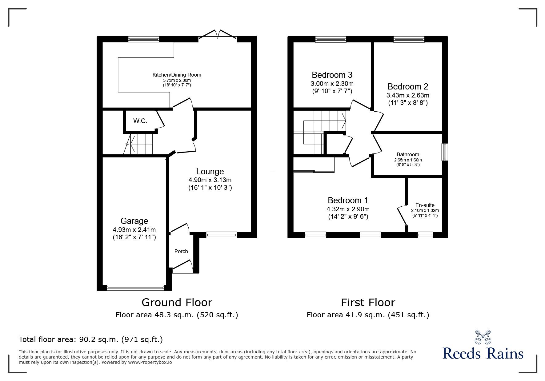 Floorplan of 3 bedroom Semi Detached House for sale, Haver Rise, Micklefield, West Yorkshire, LS25