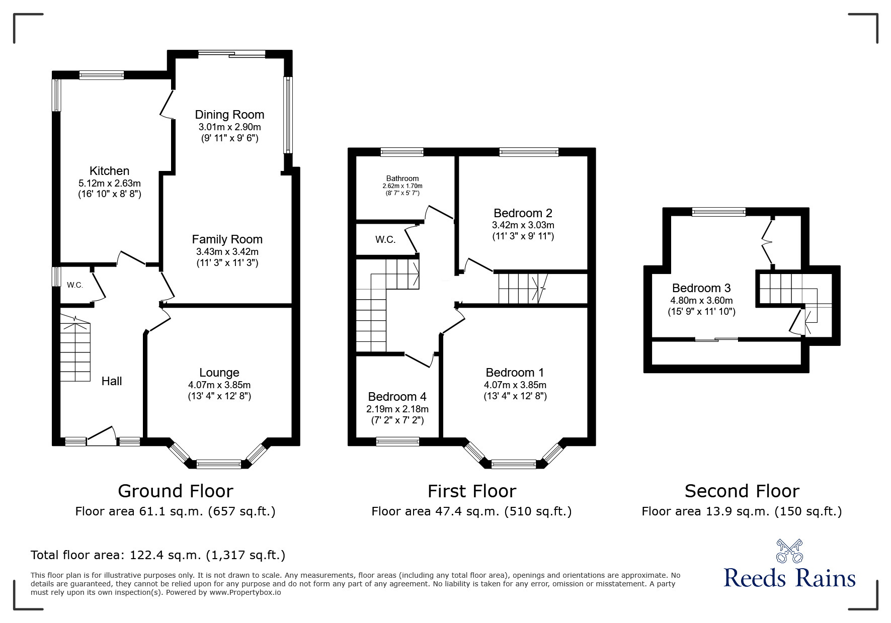 Floorplan of 4 bedroom Detached House for sale, Knights Hill, Leeds, West Yorkshire, LS15