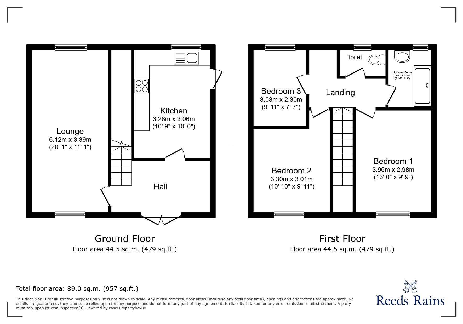 Floorplan of 3 bedroom Mid Terrace House for sale, Haslewood Close, Burmantofts, Leeds, LS9