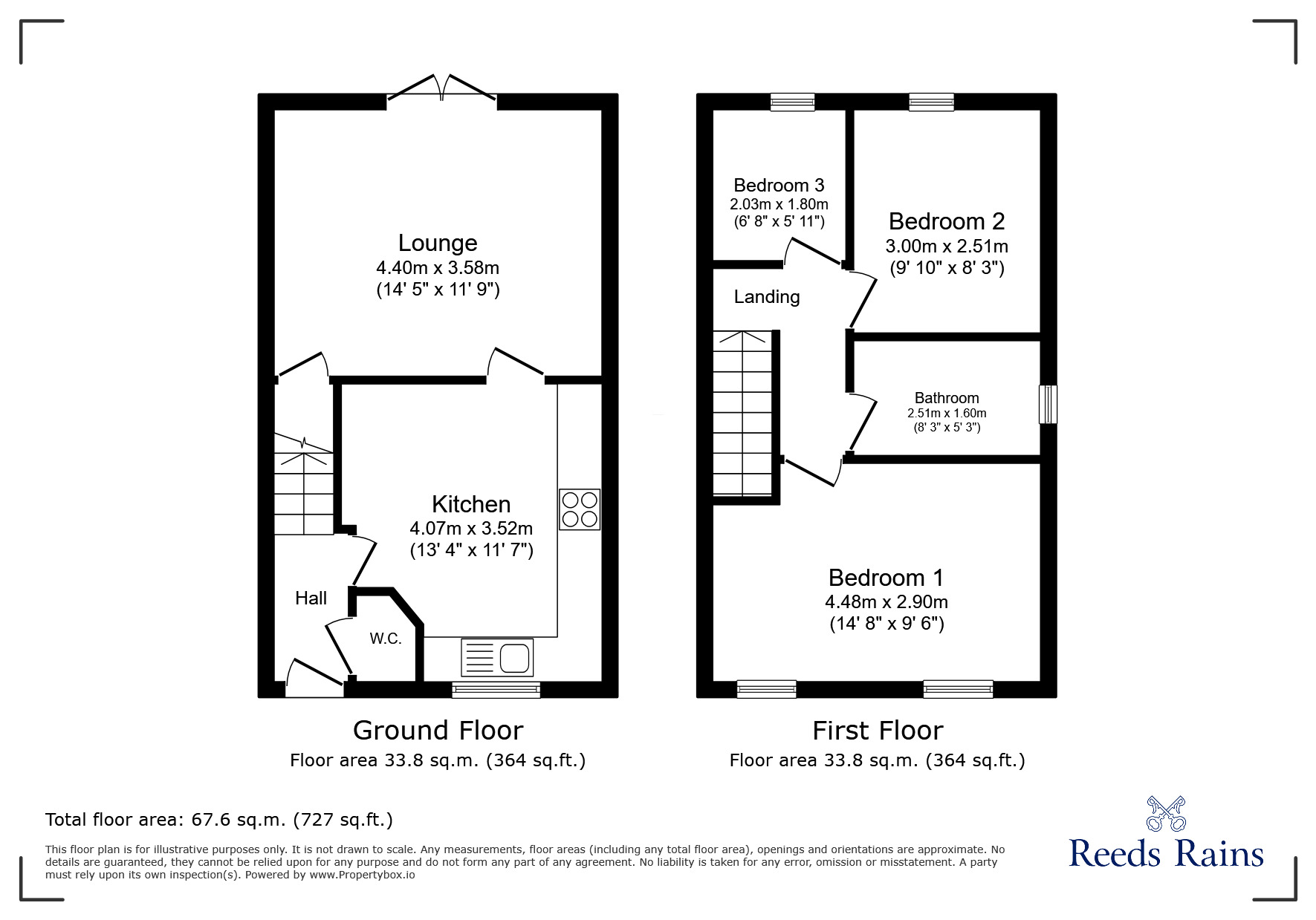 Floorplan of 3 bedroom Semi Detached House for sale, Calla Grove, Seacroft, West Yorkshire, LS14