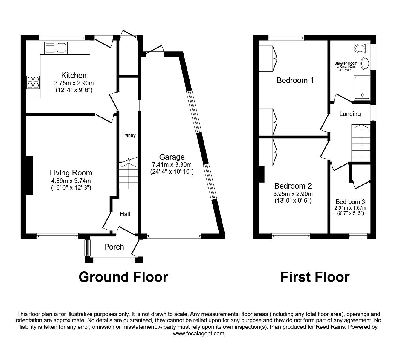 Floorplan of 3 bedroom Semi Detached House for sale, Kelmscott Green, Leeds, West Yorkshire, LS15