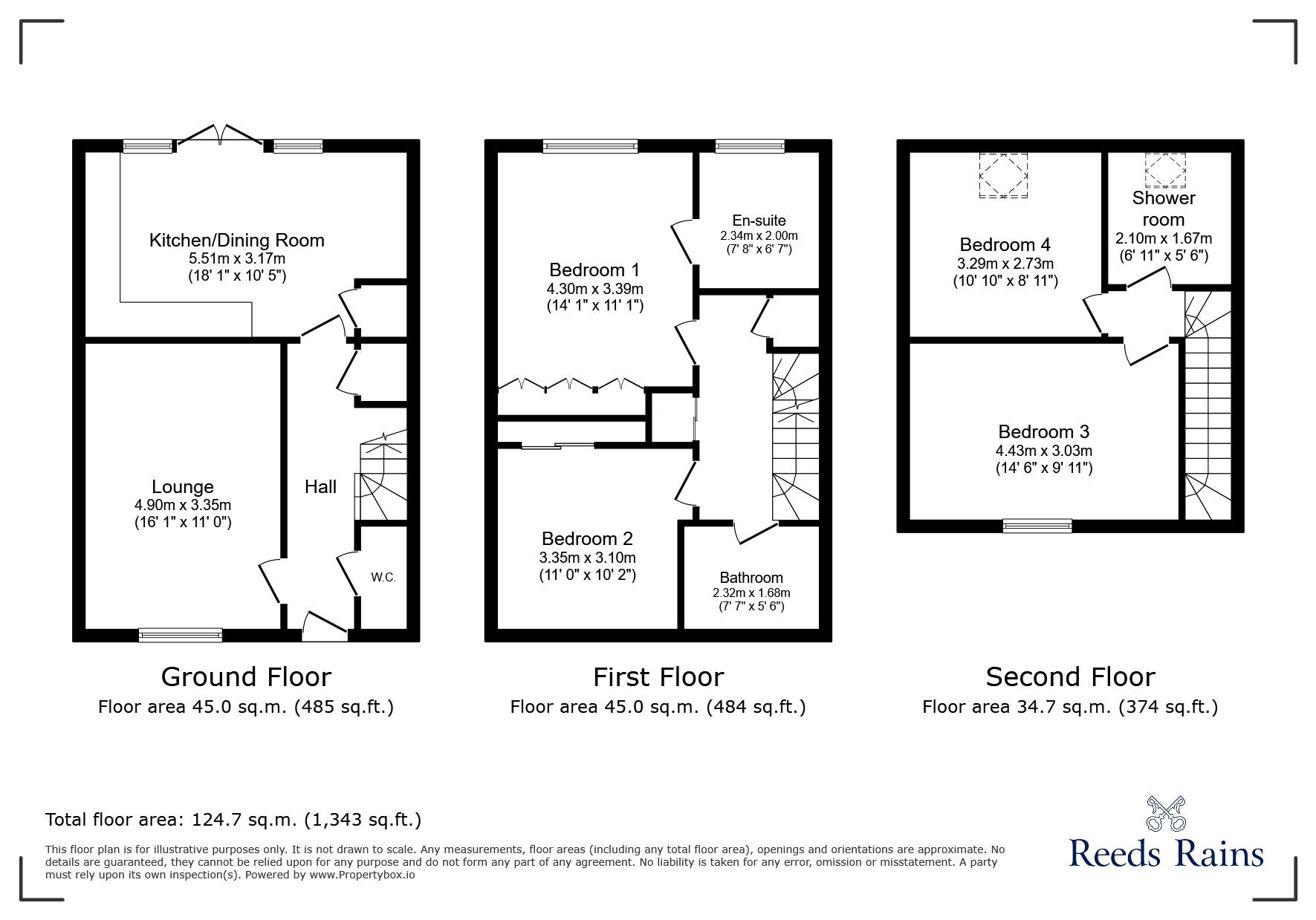 Floorplan of 4 bedroom Semi Detached House for sale, Barrington Way, Leeds, West Yorkshire, LS15