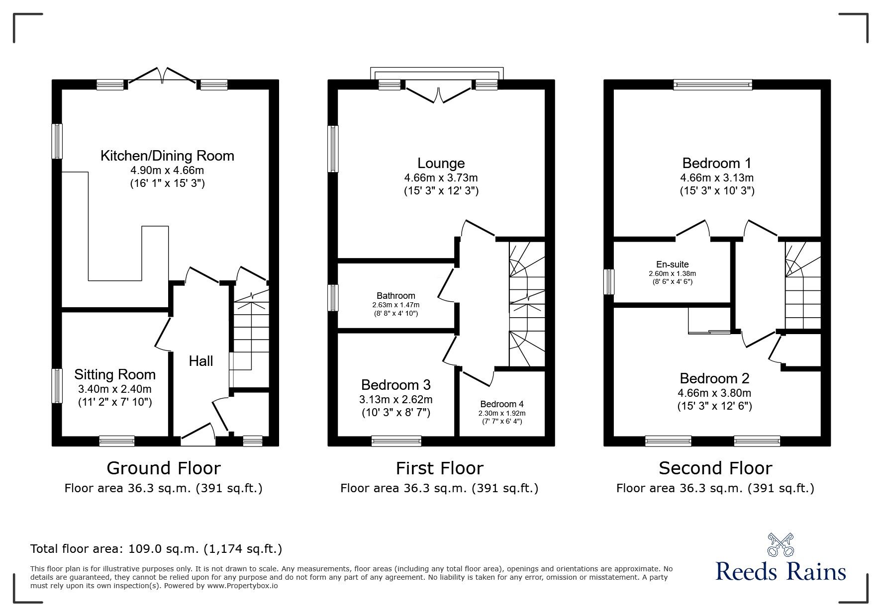 Floorplan of 4 bedroom Semi Detached House for sale, Parkside Drive, Seacroft, West Yorkshire, LS14
