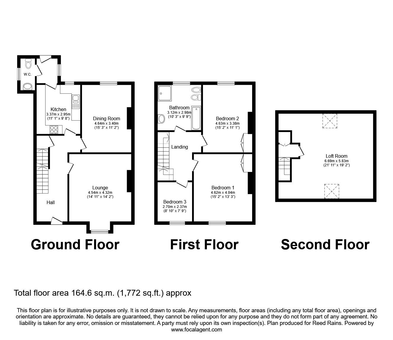 Floorplan of 4 bedroom Semi Detached House for sale, The Avenue, Crossgates, West Yorkshire, LS15