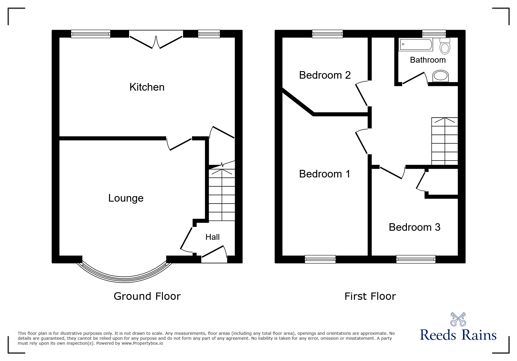Floorplan of 3 bedroom Mid Terrace House to rent, Moresdale Lane, Leeds, West Yorkshire, LS14