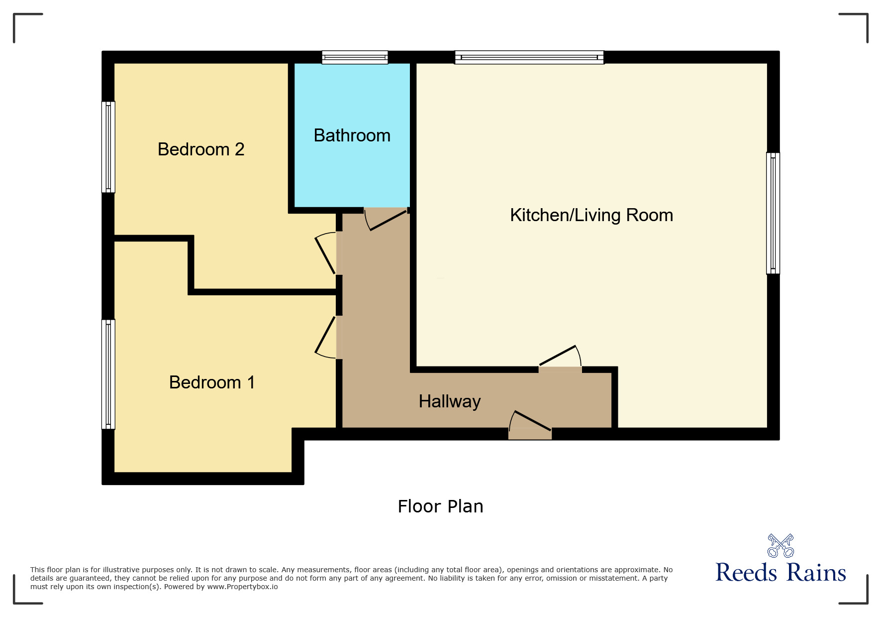 Floorplan of 2 bedroom  Flat to rent, Cedar Drive, Seacroft, West Yorkshire, LS14