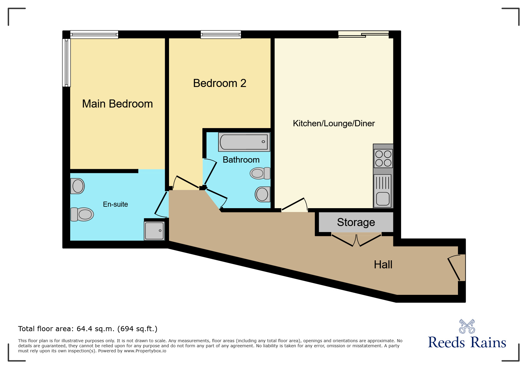 Floorplan of 2 bedroom  Flat to rent, Wellington Street, Leeds, West Yorkshire, LS1