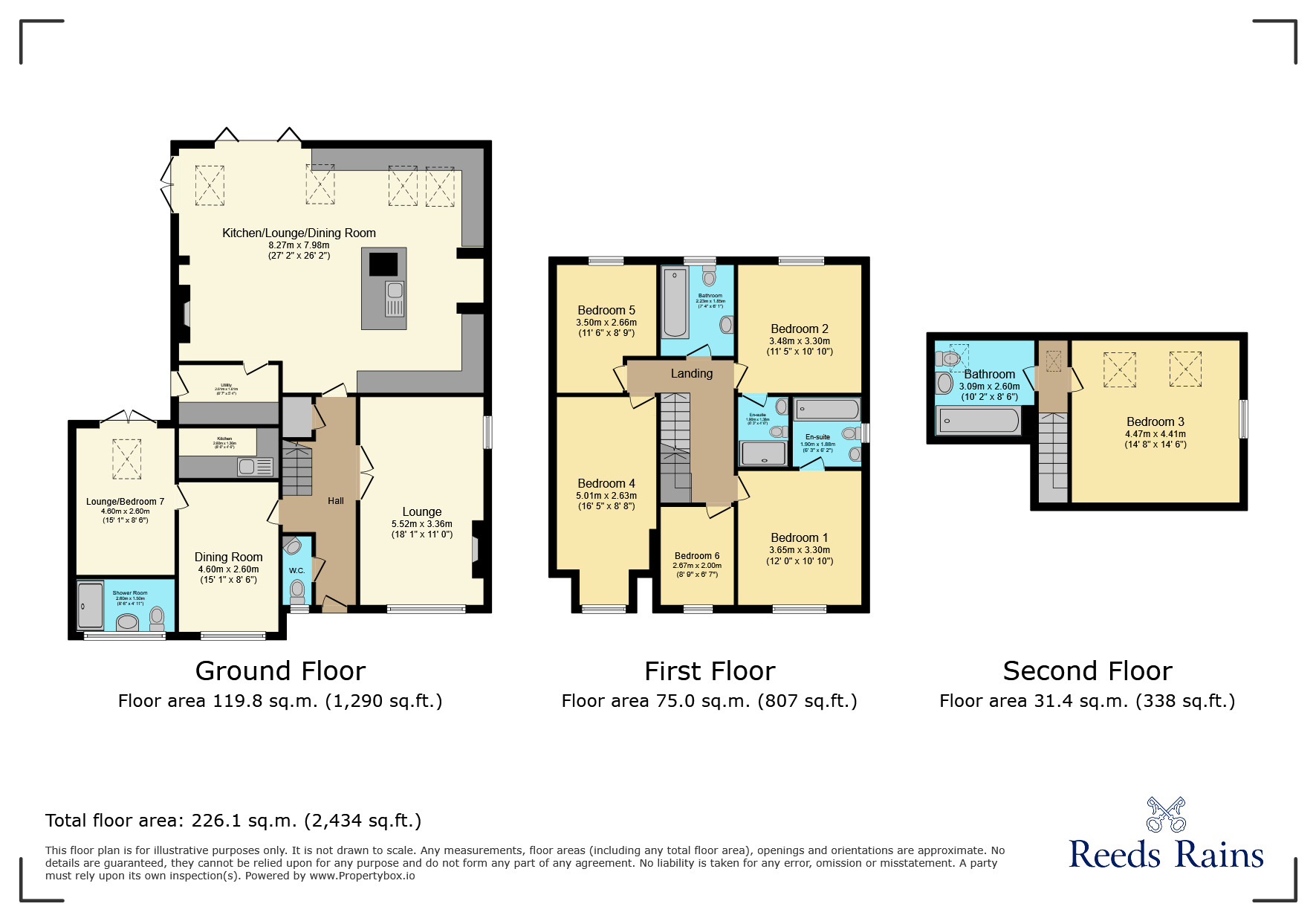 Floorplan of 7 bedroom Detached House for sale, Silkstone Close, Garforth, West Yorkshire, LS25