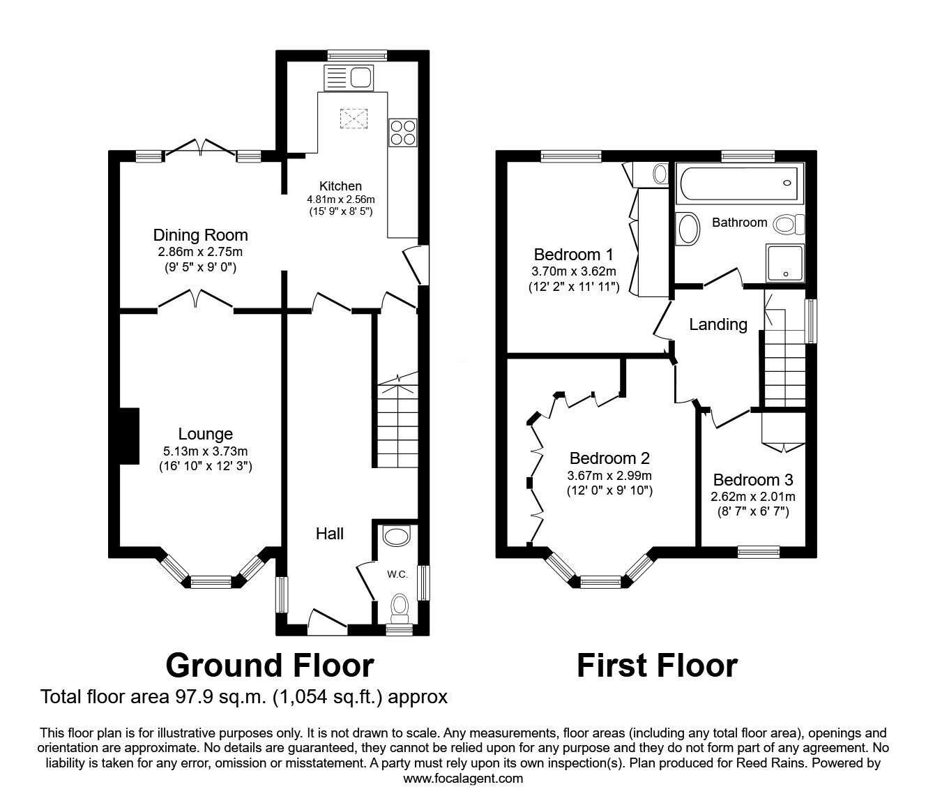 Floorplan of 3 bedroom Semi Detached House for sale, Manston Avenue, Leeds, West Yorkshire, LS15