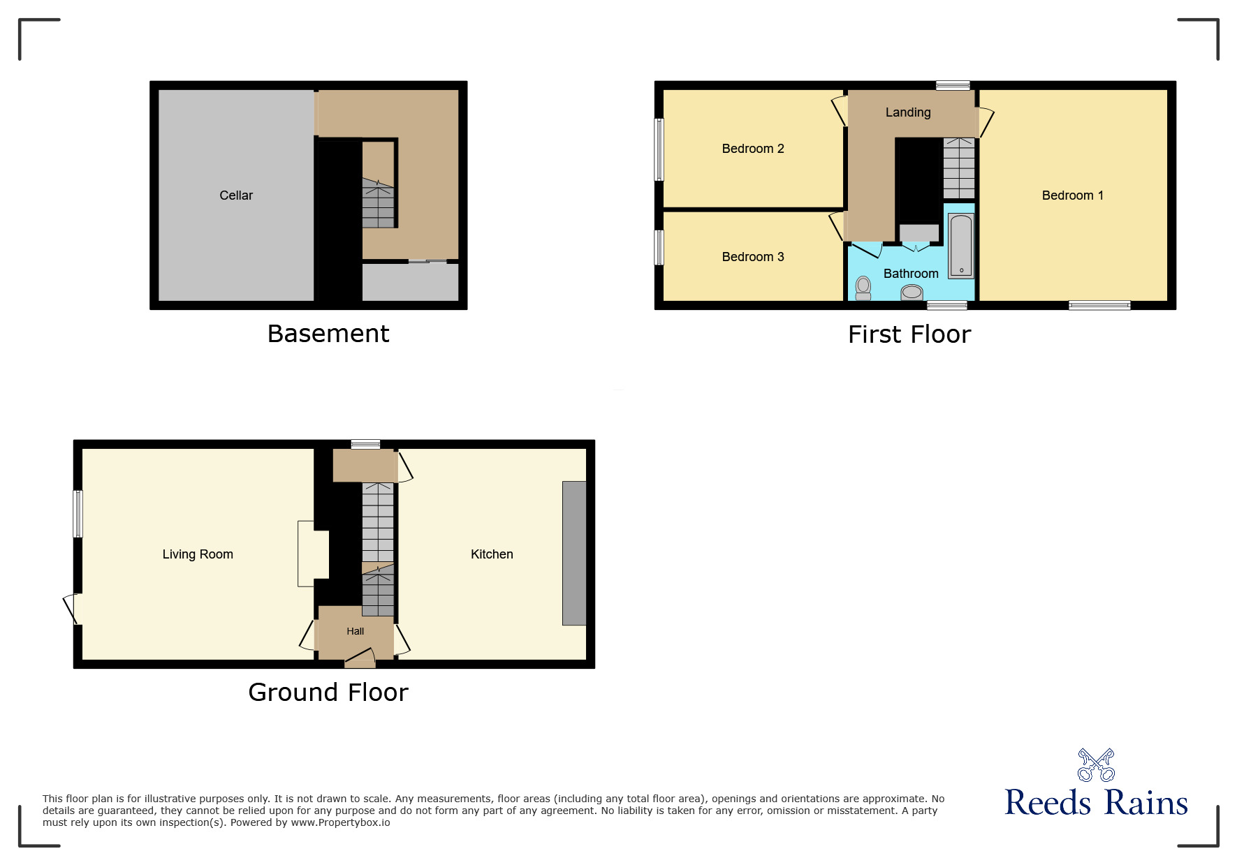 Floorplan of 3 bedroom End Terrace House for sale, The Boyle, Barwick in Elmet, West Yorkshire, LS15