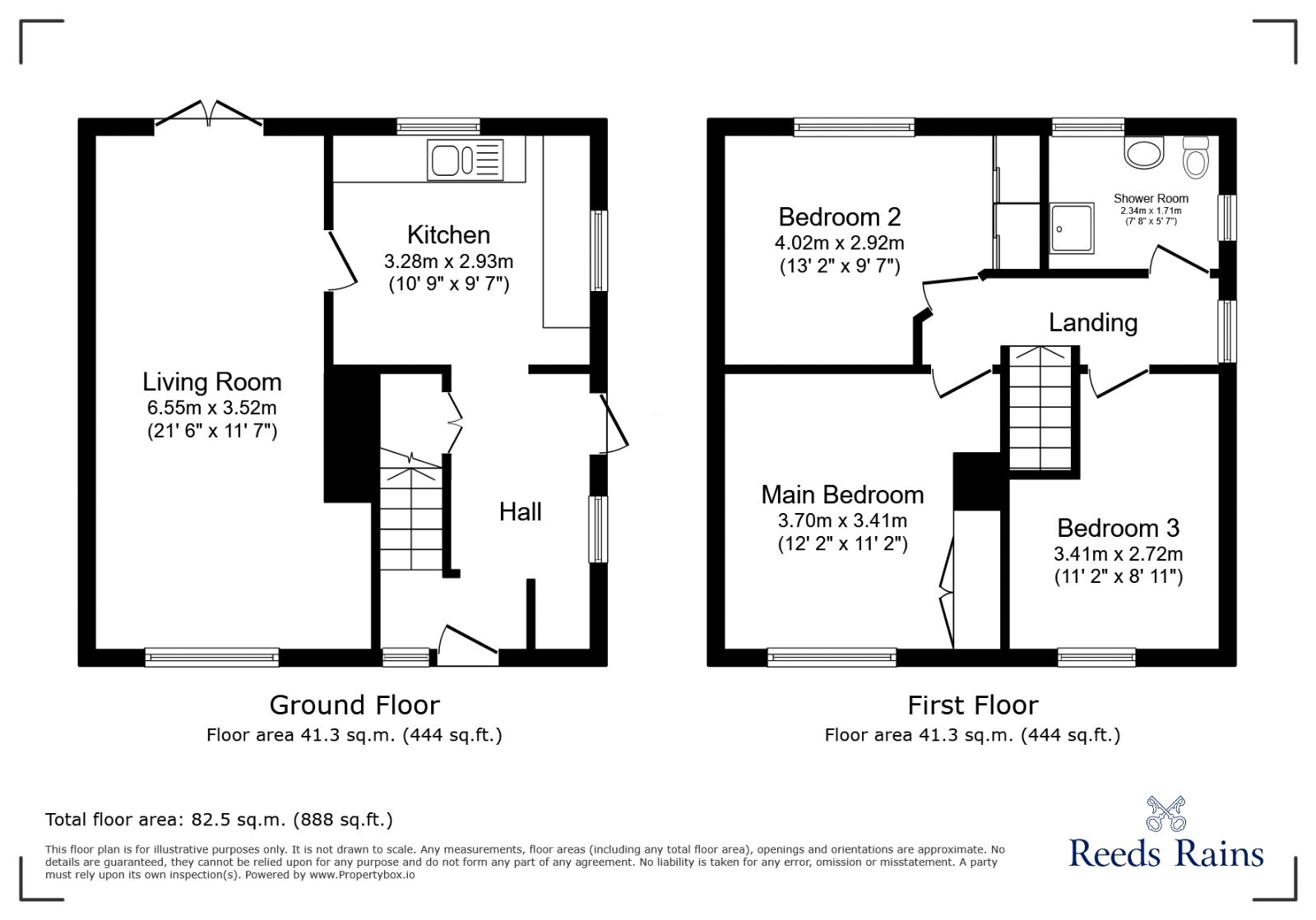 Floorplan of 3 bedroom Semi Detached House for sale, Ramshead Approach, Leeds, West Yorkshire, LS14