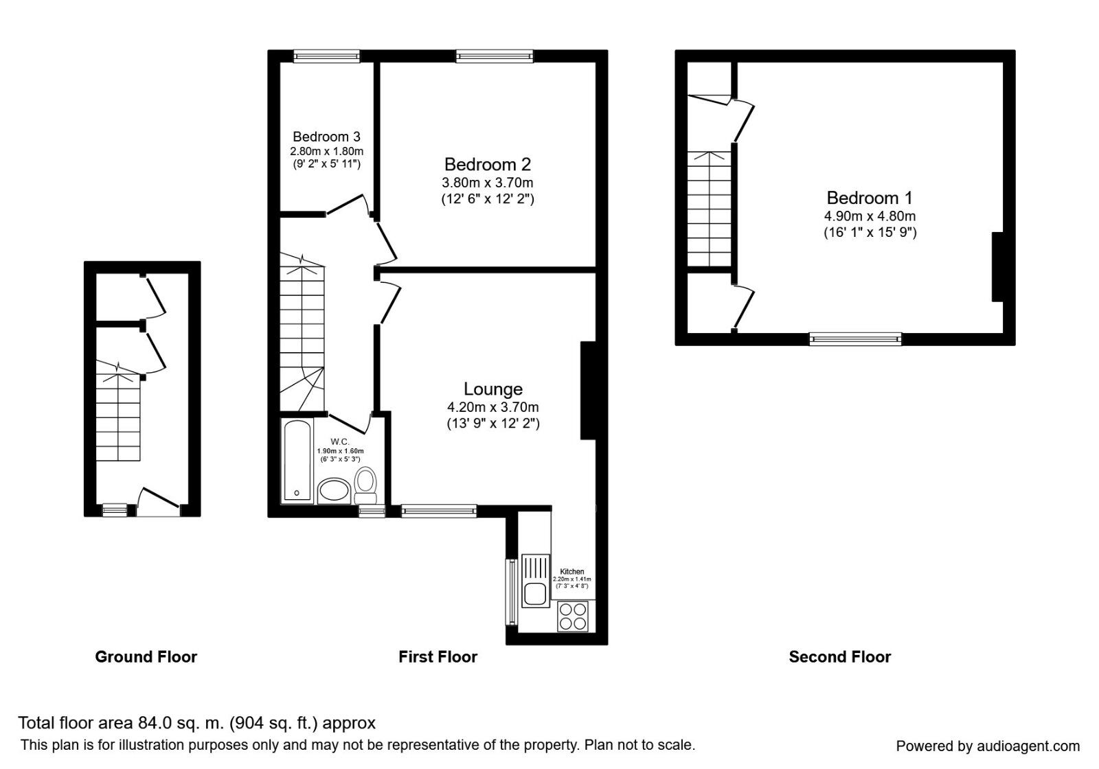 Floorplan of 3 bedroom  Flat to rent, Pendas Way, Leeds, West Yorkshire, LS15