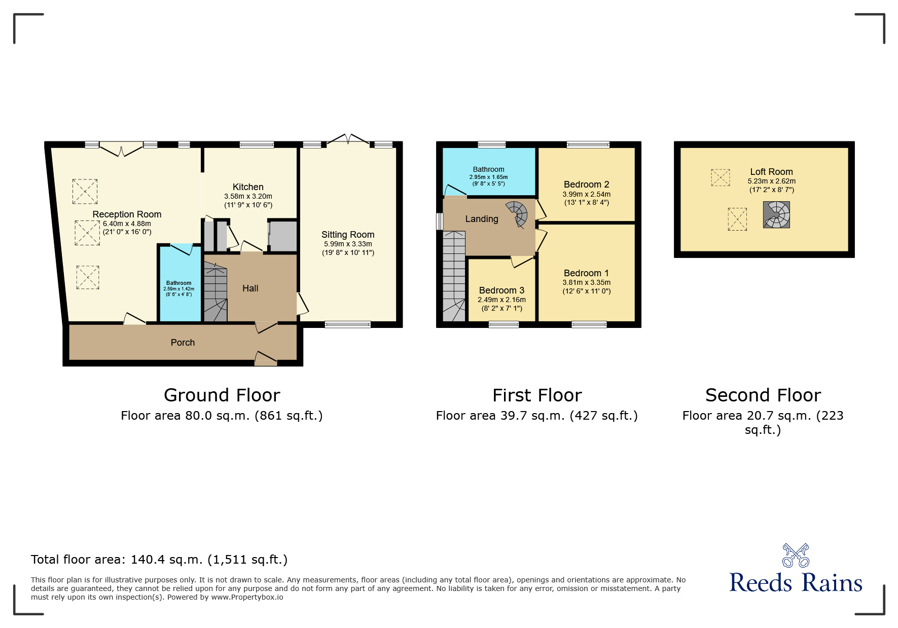 Floorplan of 3 bedroom Semi Detached House for sale, South Parkway, Leeds, West Yorkshire, LS14