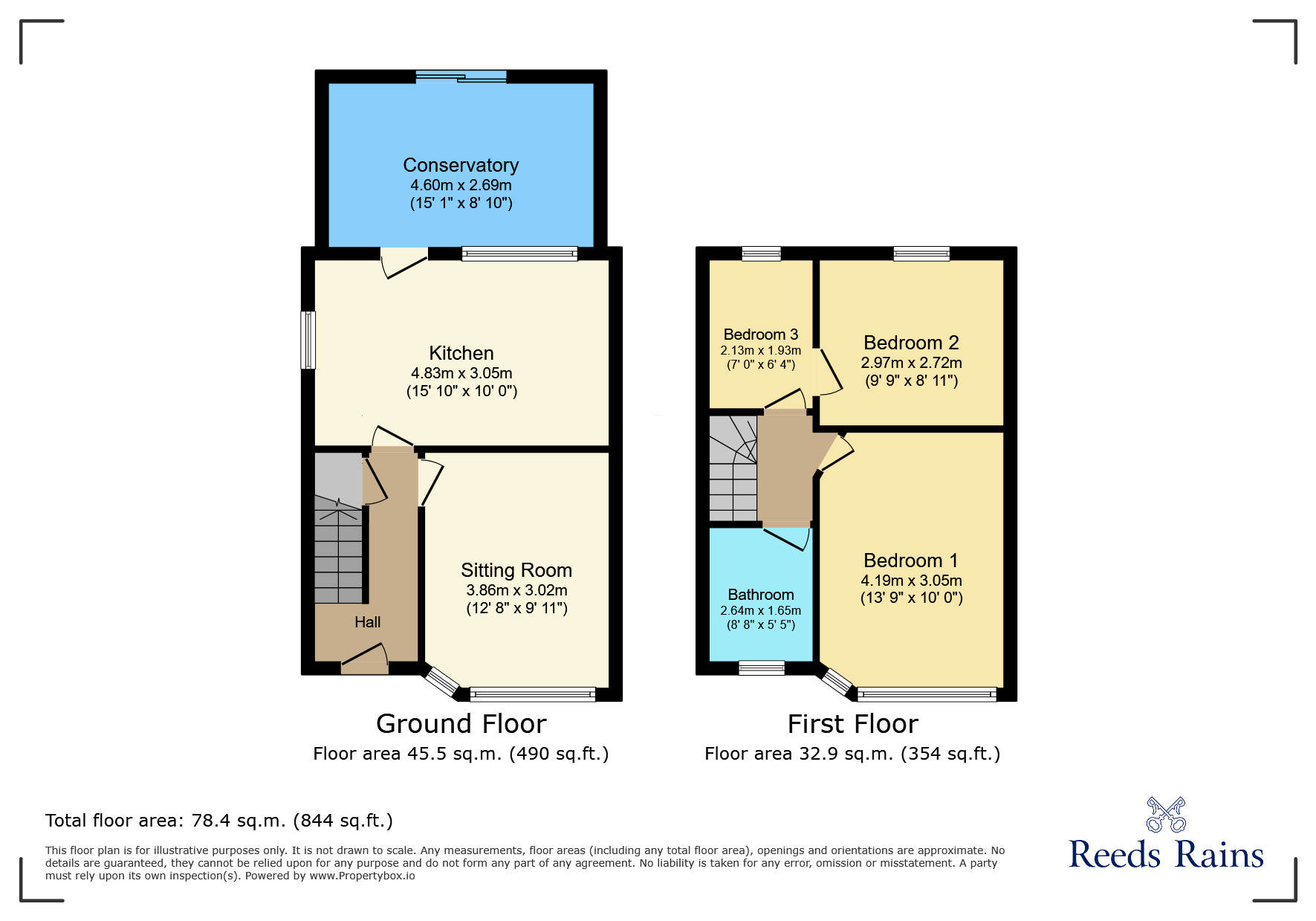 Floorplan of 3 bedroom Semi Detached House for sale, Pendas Way, Leeds, West Yorkshire, LS15