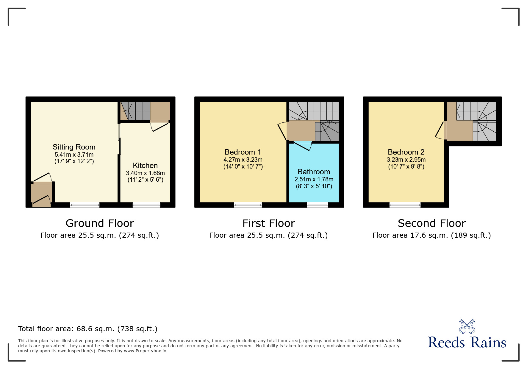 Floorplan of 2 bedroom Mid Terrace House for sale, Raincliffe Terrace, Leeds, West Yorkshire, LS9