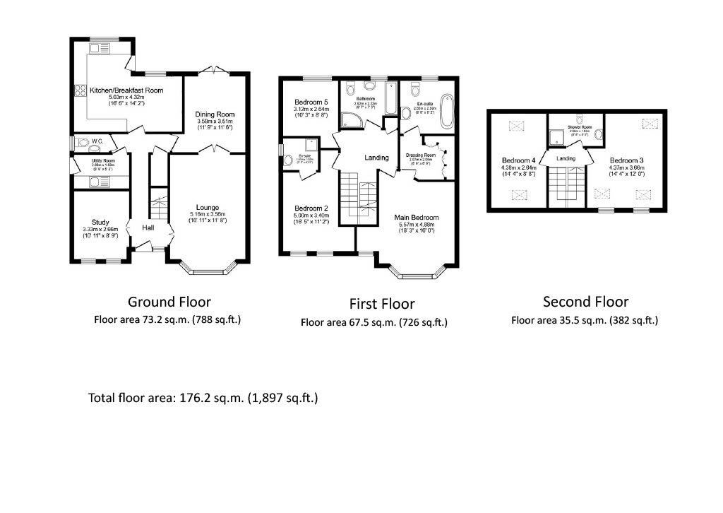 Floorplan of 5 bedroom Detached House for sale, Lilac Court, Leeds, West Yorkshire, LS14