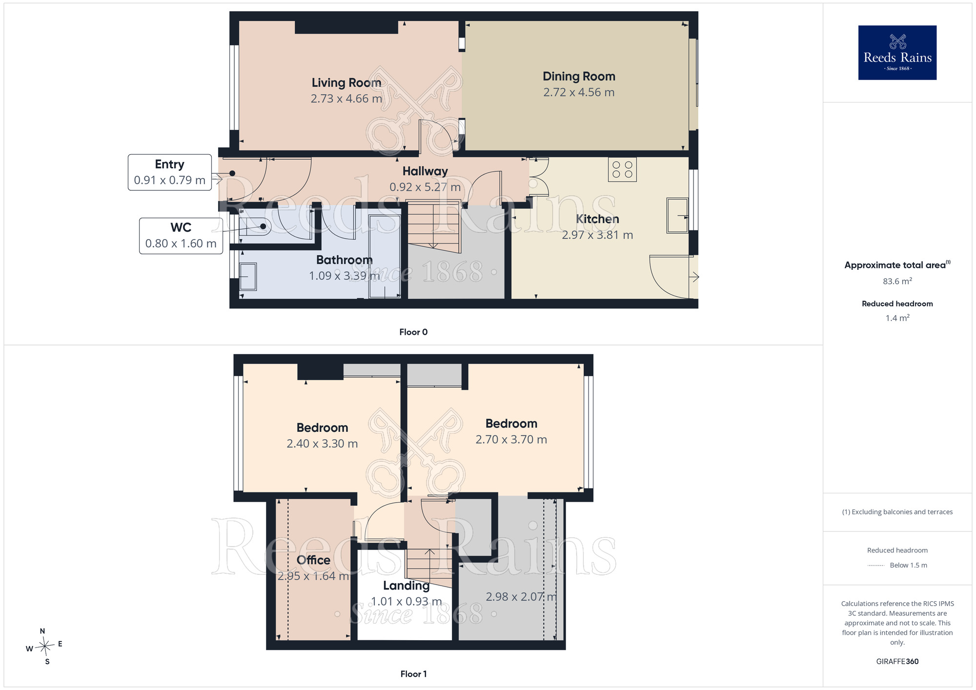 Floorplan of 2 bedroom Mid Terrace House for sale, Glenthorpe Crescent, Leeds, West Yorkshire, LS9