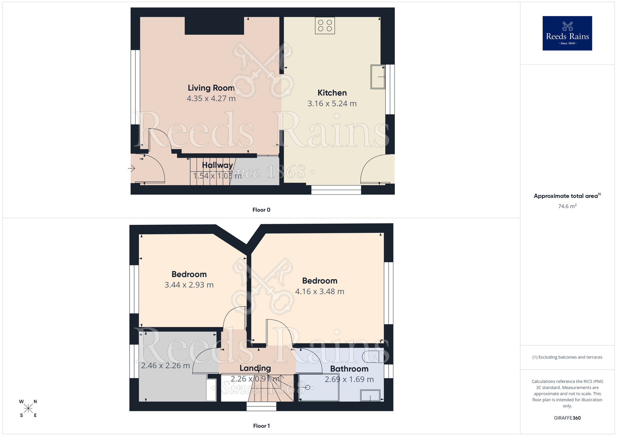 Floorplan of 3 bedroom End Terrace House for sale, Ecclesburn Road, Leeds, West Yorkshire, LS9