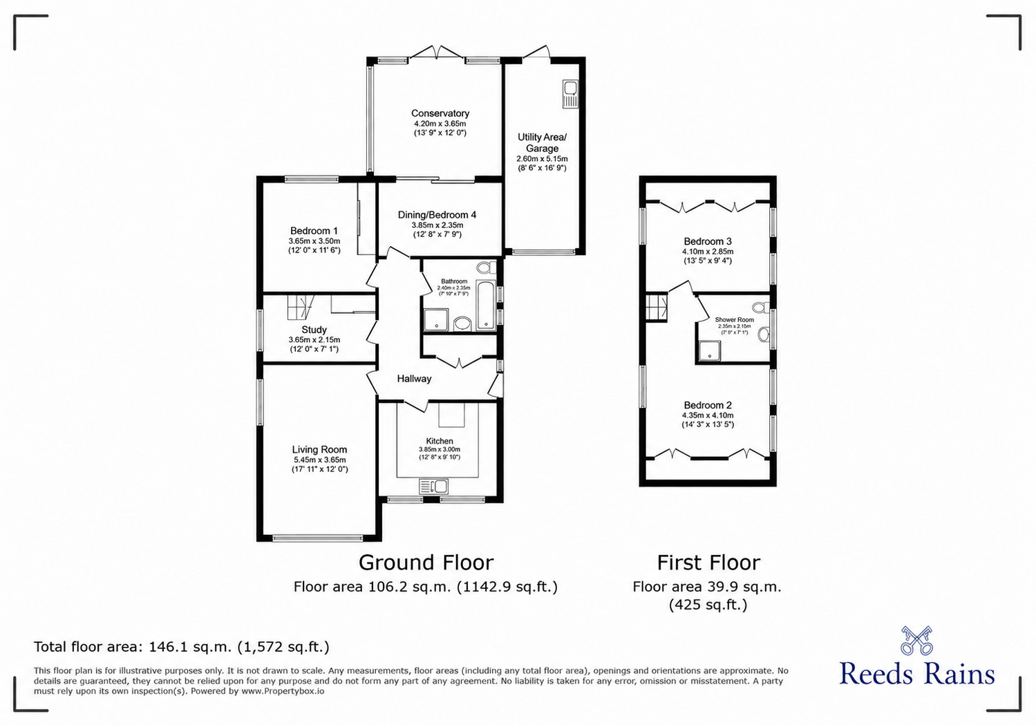 Floorplan of 4 bedroom Detached House for sale, Richmondfield Way, Barwick in Elmet, West Yorkshire, LS15