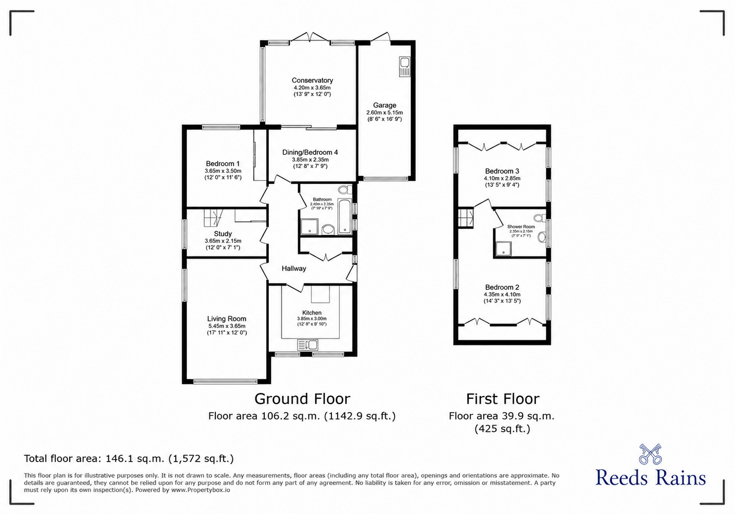 Floorplan of 4 bedroom Detached House for sale, Richmondfield Way, Barwick in Elmet, West Yorkshire, LS15