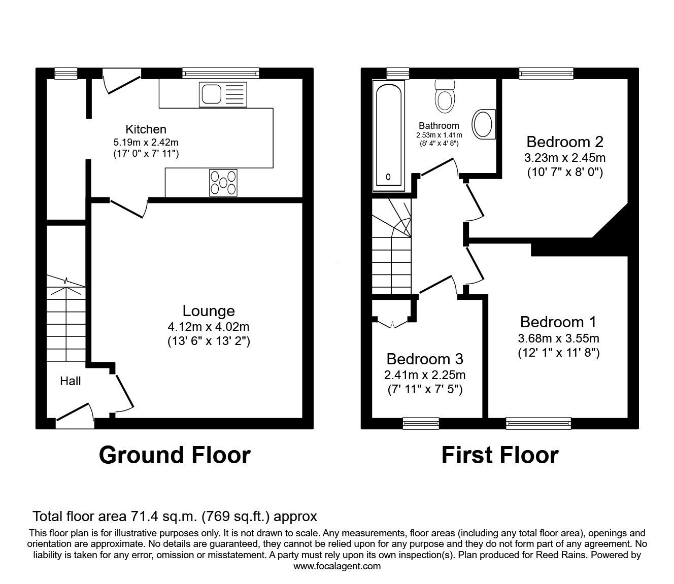 Floorplan of 3 bedroom Semi Detached House for sale, York Road, Leeds, West Yorkshire, LS14