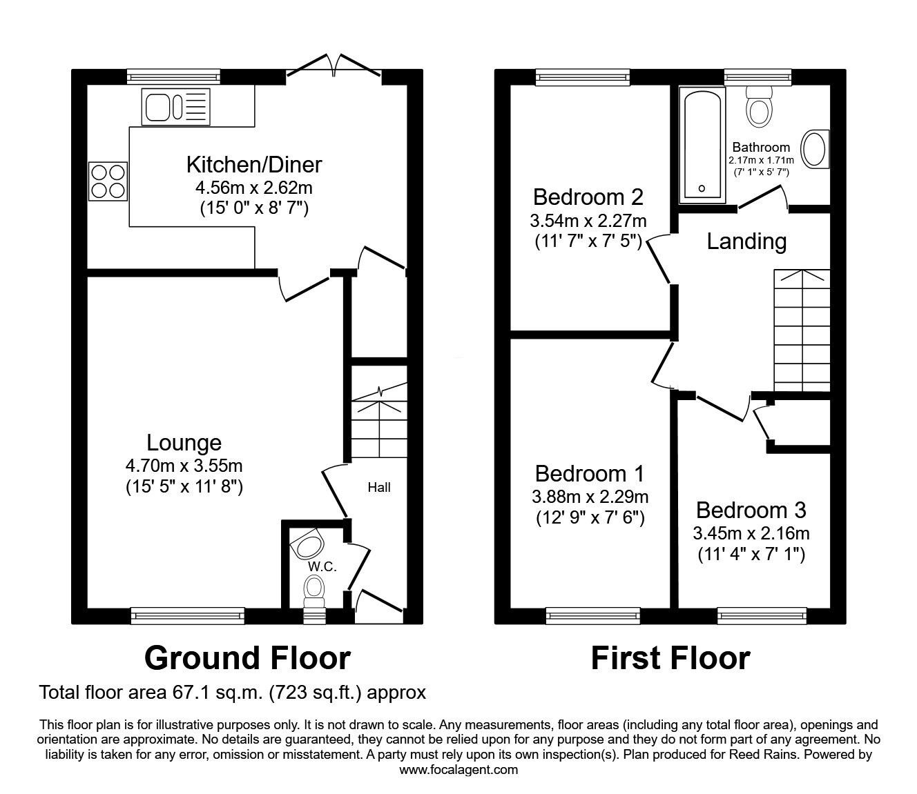 Floorplan of 3 bedroom Semi Detached House for sale, Whinmoor Way, West Yorkshire, LS14