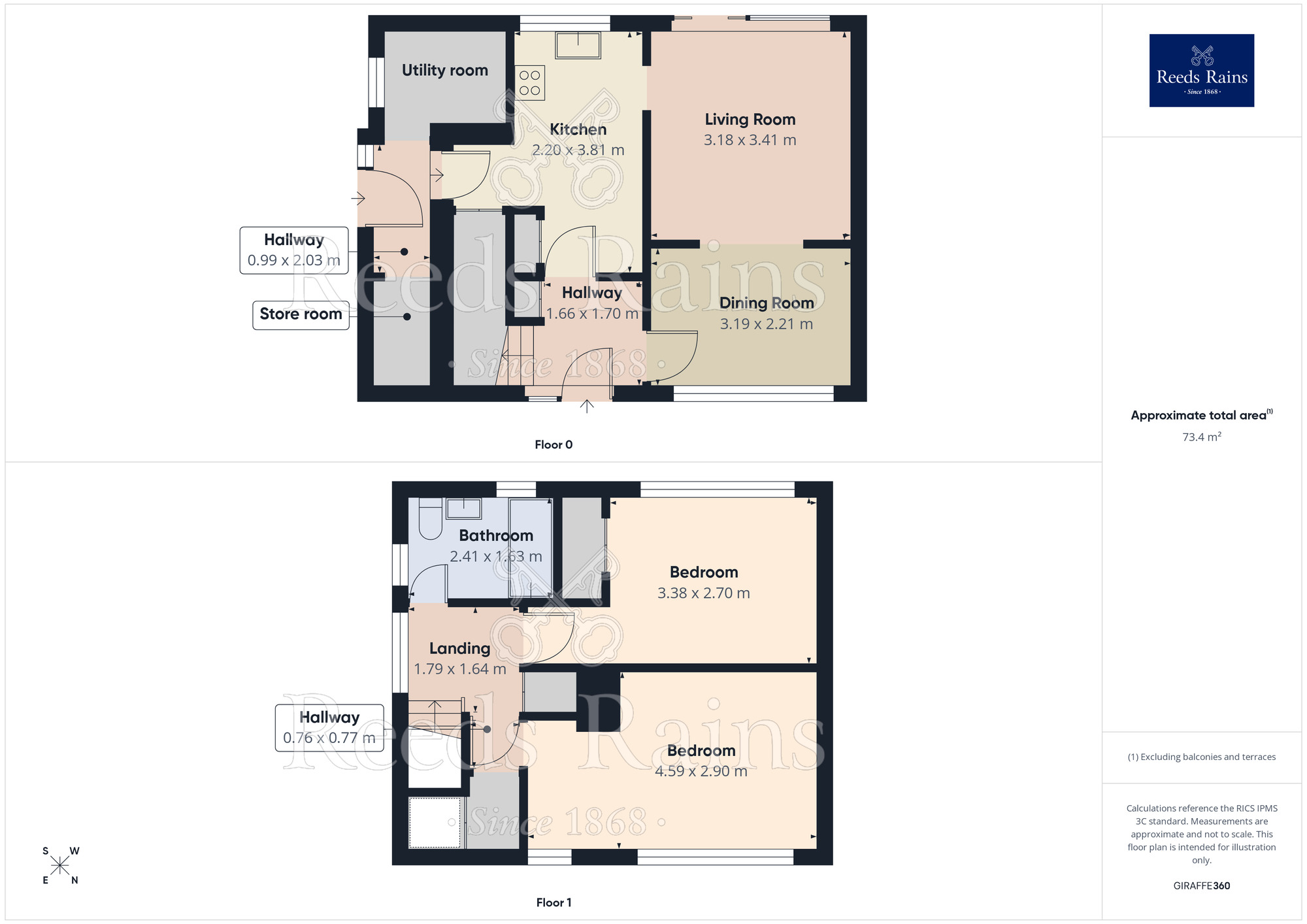 Floorplan of 2 bedroom Semi Detached House for sale, Redmire Drive, Leeds, West Yorkshire, LS14