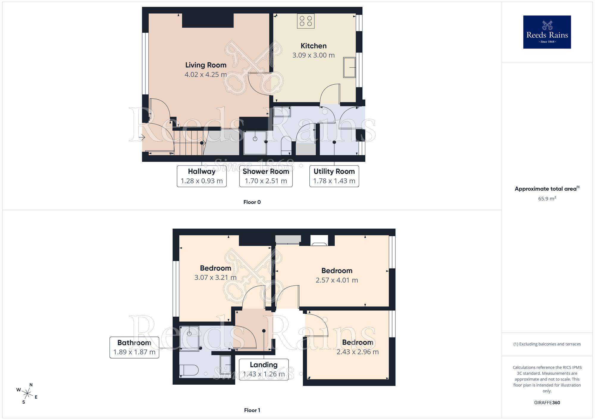 Floorplan of 3 bedroom Semi Detached House for sale, Vinery Avenue, Leeds, West Yorkshire, LS9