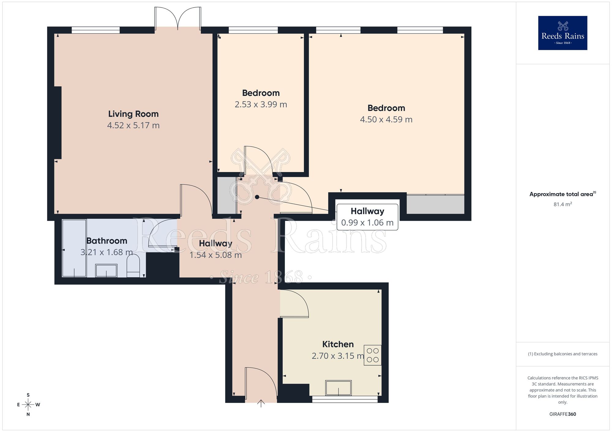 Floorplan of 2 bedroom Flat for sale, Long Causeway, Leeds, West Yorkshire, LS16