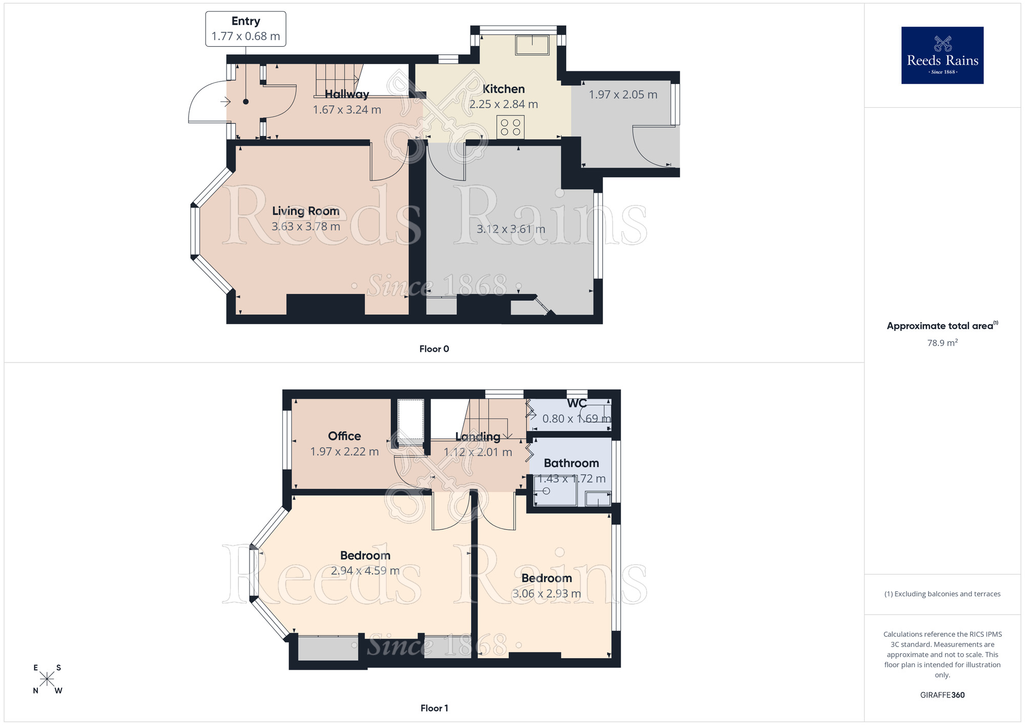 Floorplan of 3 bedroom Semi Detached House for sale, Detroit Avenue, Leeds, West Yorkshire, LS15
