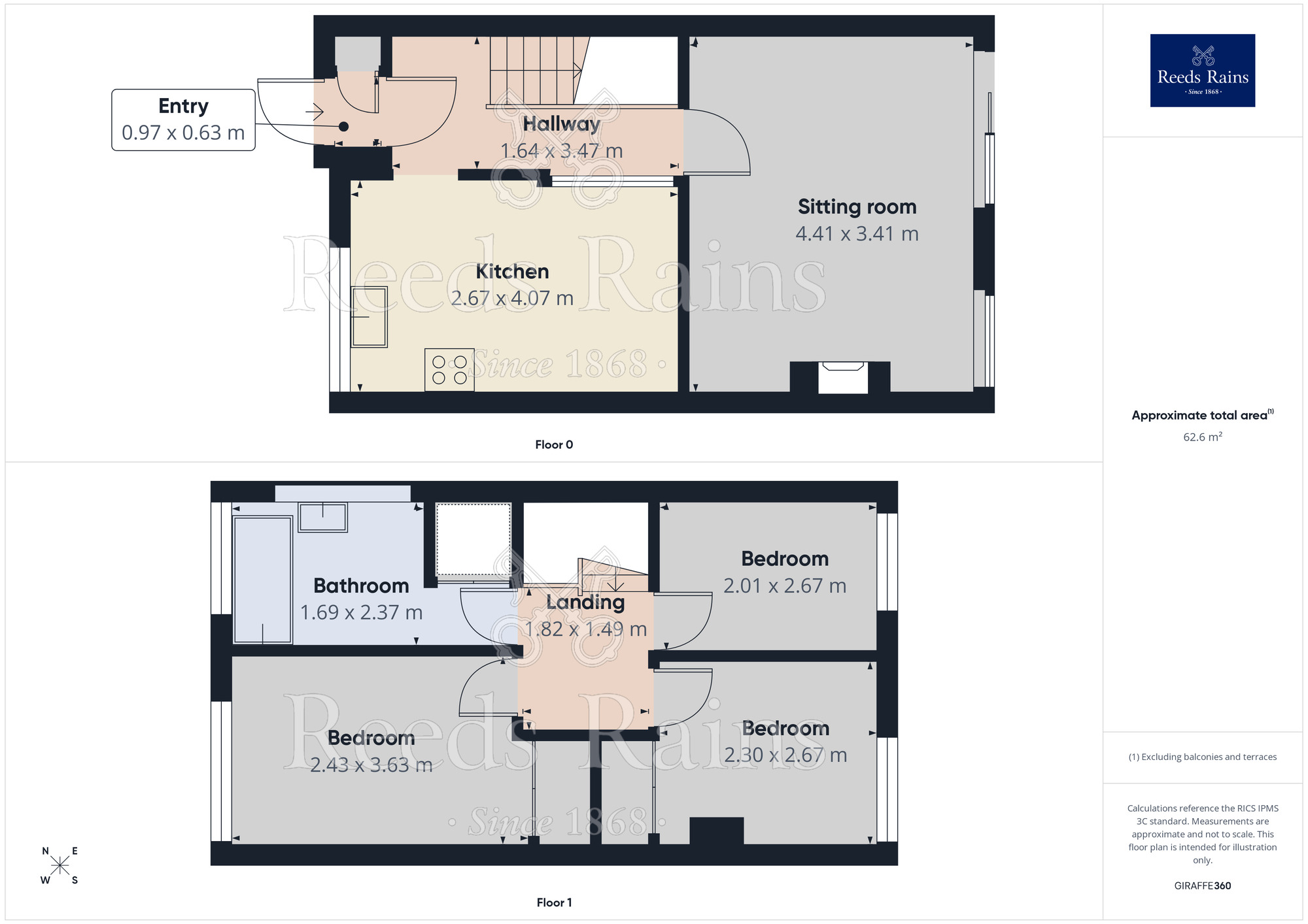 Floorplan of 3 bedroom Mid Terrace House for sale, Dutton Green, Leeds, West Yorkshire, LS14