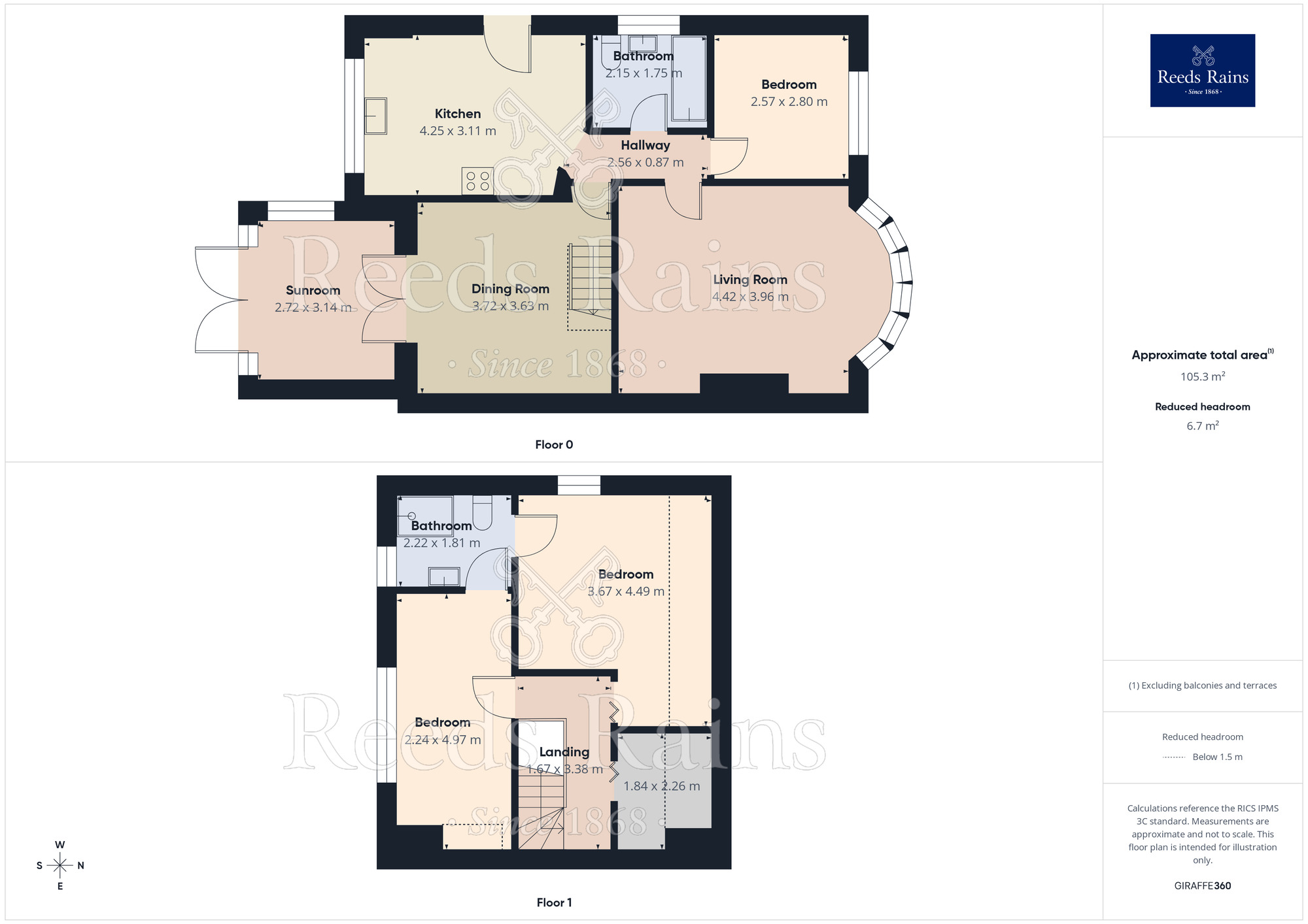 Floorplan of 3 bedroom Semi Detached Bungalow for sale, Kingswear Crescent, Leeds, West Yorkshire, LS15
