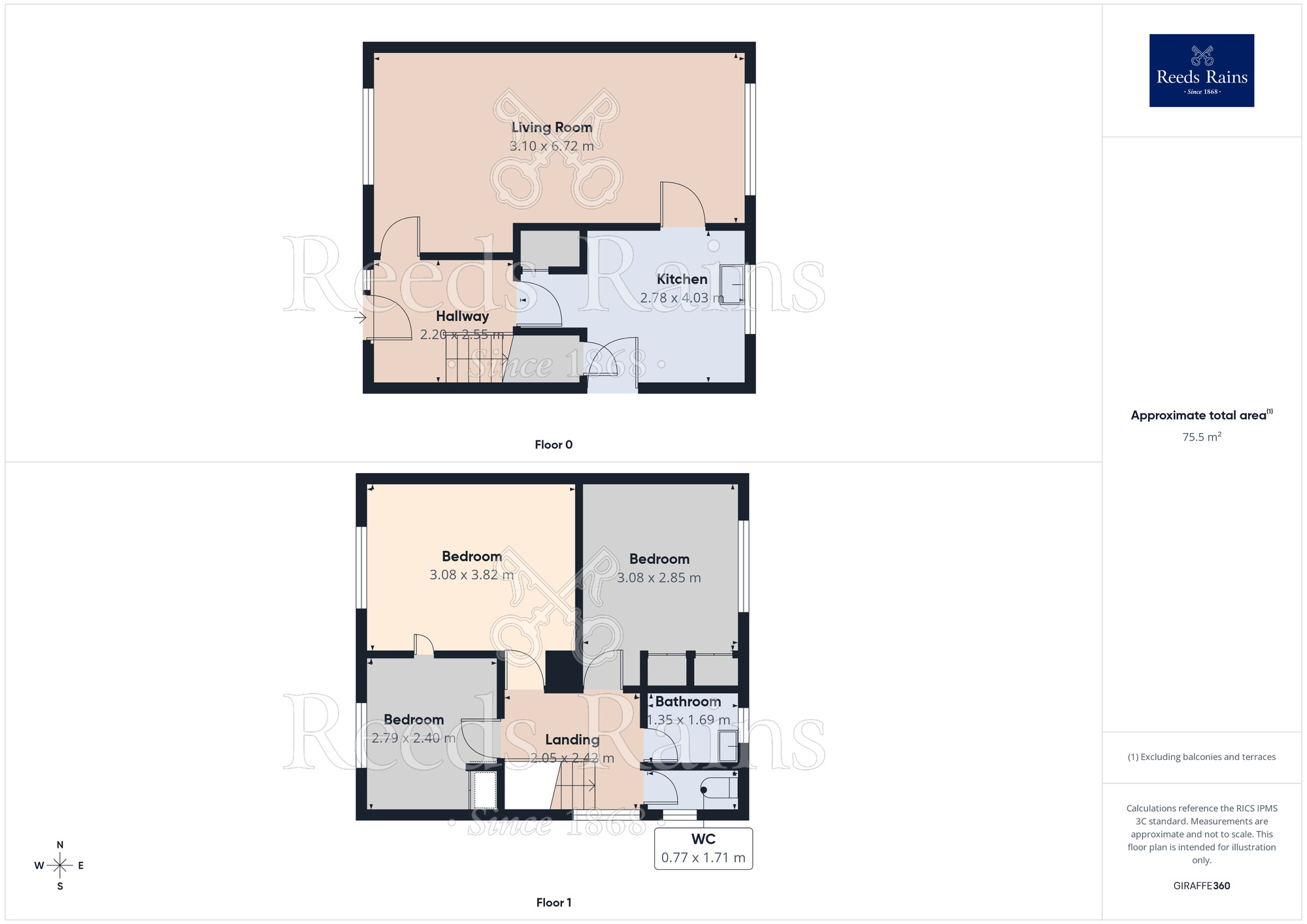 Floorplan of 3 bedroom Semi Detached House for sale, Hansby Avenue, Leeds, West Yorkshire, LS14