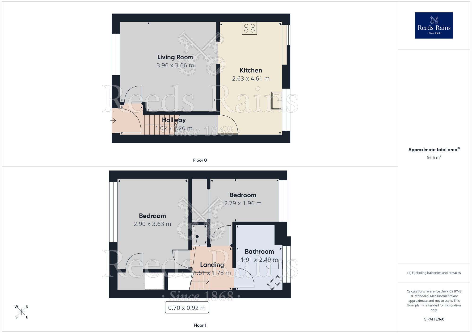 Floorplan of 2 bedroom Mid Terrace House for sale, Stanks Drive, Leeds, West Yorkshire, LS14