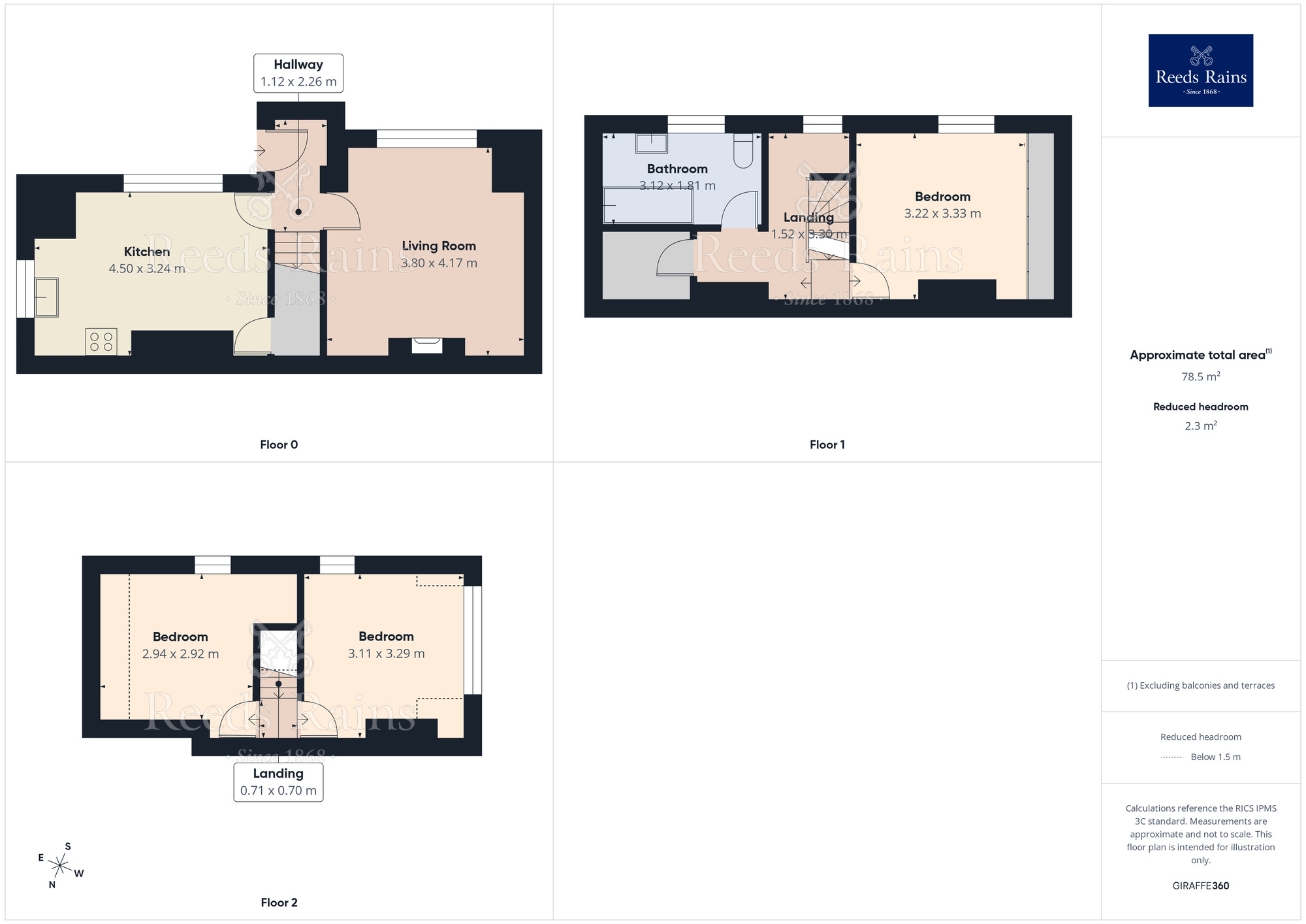 Floorplan of 3 bedroom End Terrace House for sale, Everleigh Street, Leeds, West Yorkshire, LS9