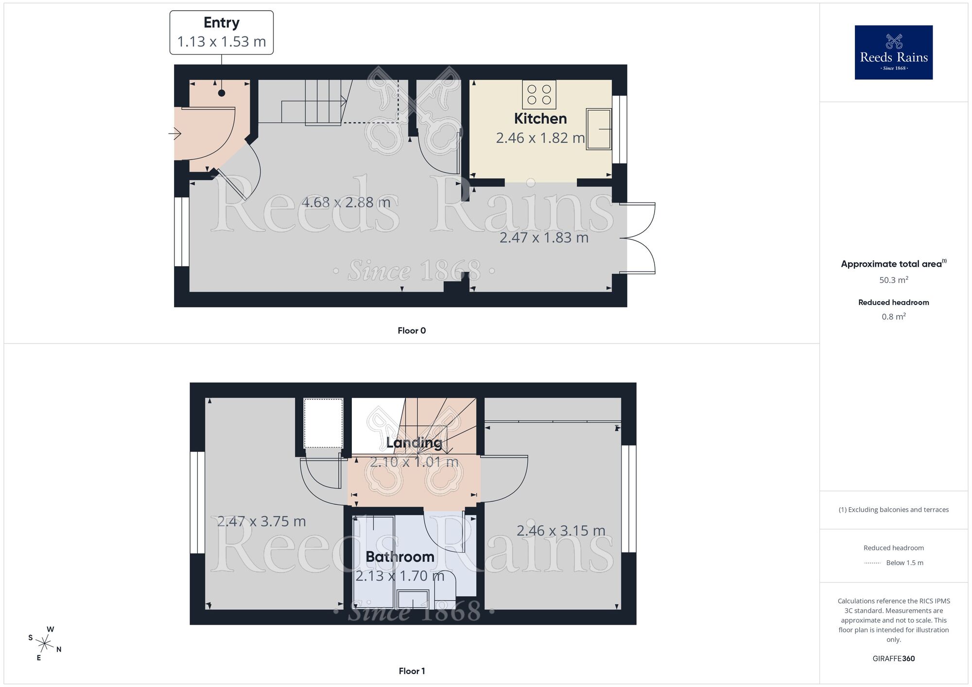 Floorplan of 2 bedroom Mid Terrace House for sale, Mead Grove, Leeds, West Yorkshire, LS15